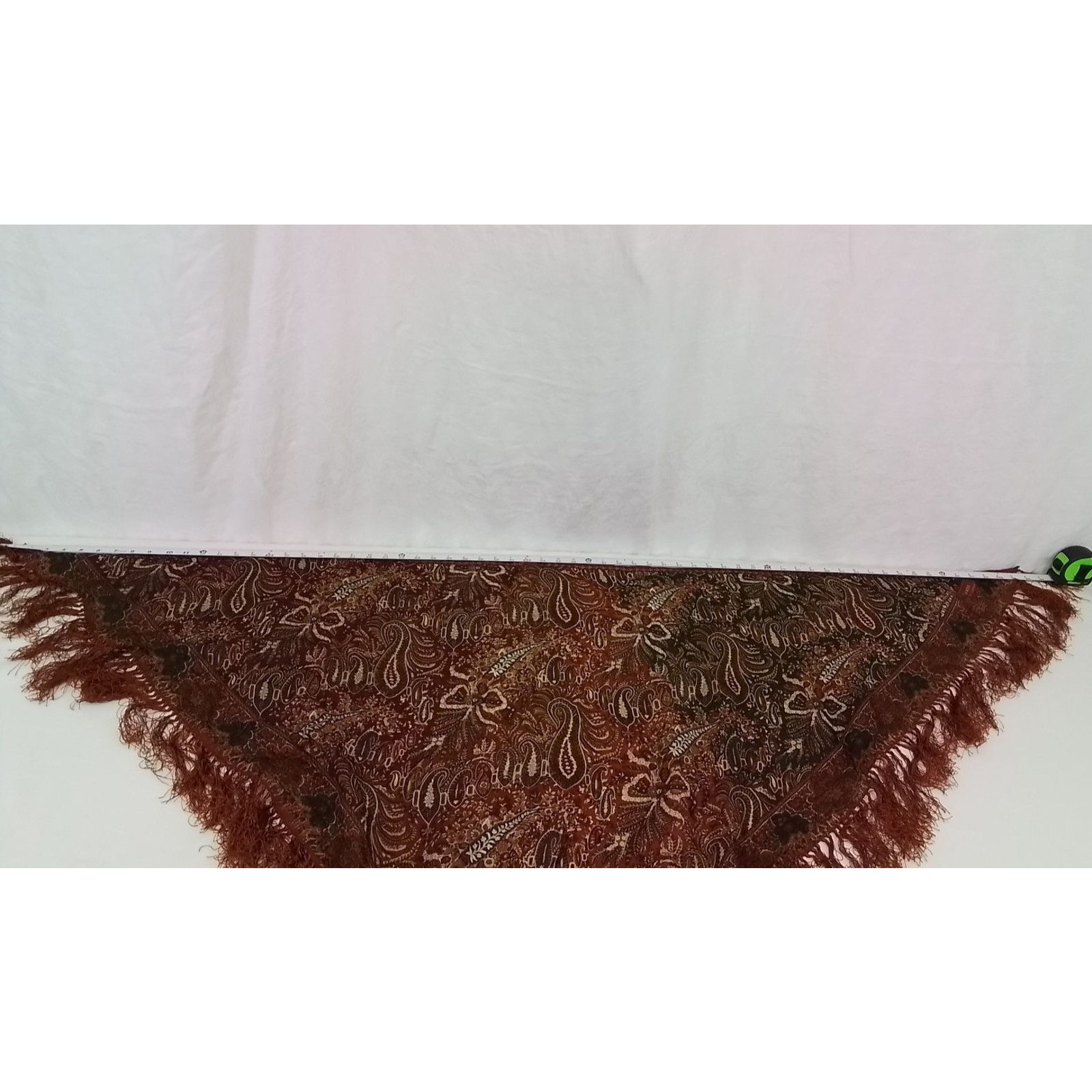 Ralph Lauren Ralph Lauren Wool Shawl Orange/Red Paisley Tassels VTG 90s Size ONE SIZE - 9 Thumbnail