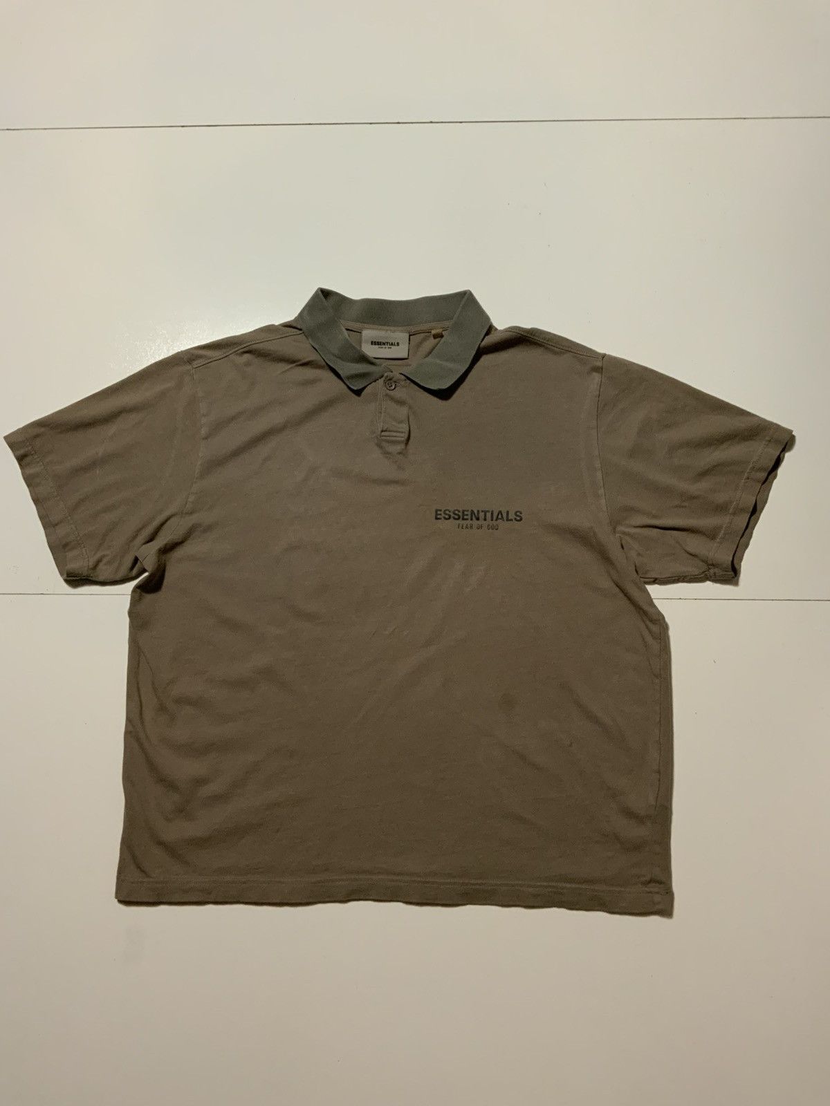 Fear of God Fear Of God Essentials Desert Taupe Reflective Polo Shirt Size US S / EU 44-46 / 1 - 2 Thumbnail