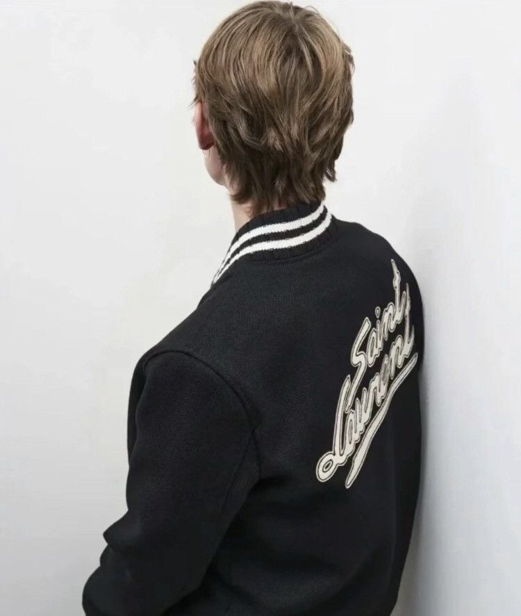 Saint Laurent Paris × Yves Saint Laurent Saint Laurent YSL wool Teddy baseball jacket2410-Nextarrow Size US M / EU 48-50 / 2 - 12 Thumbnail