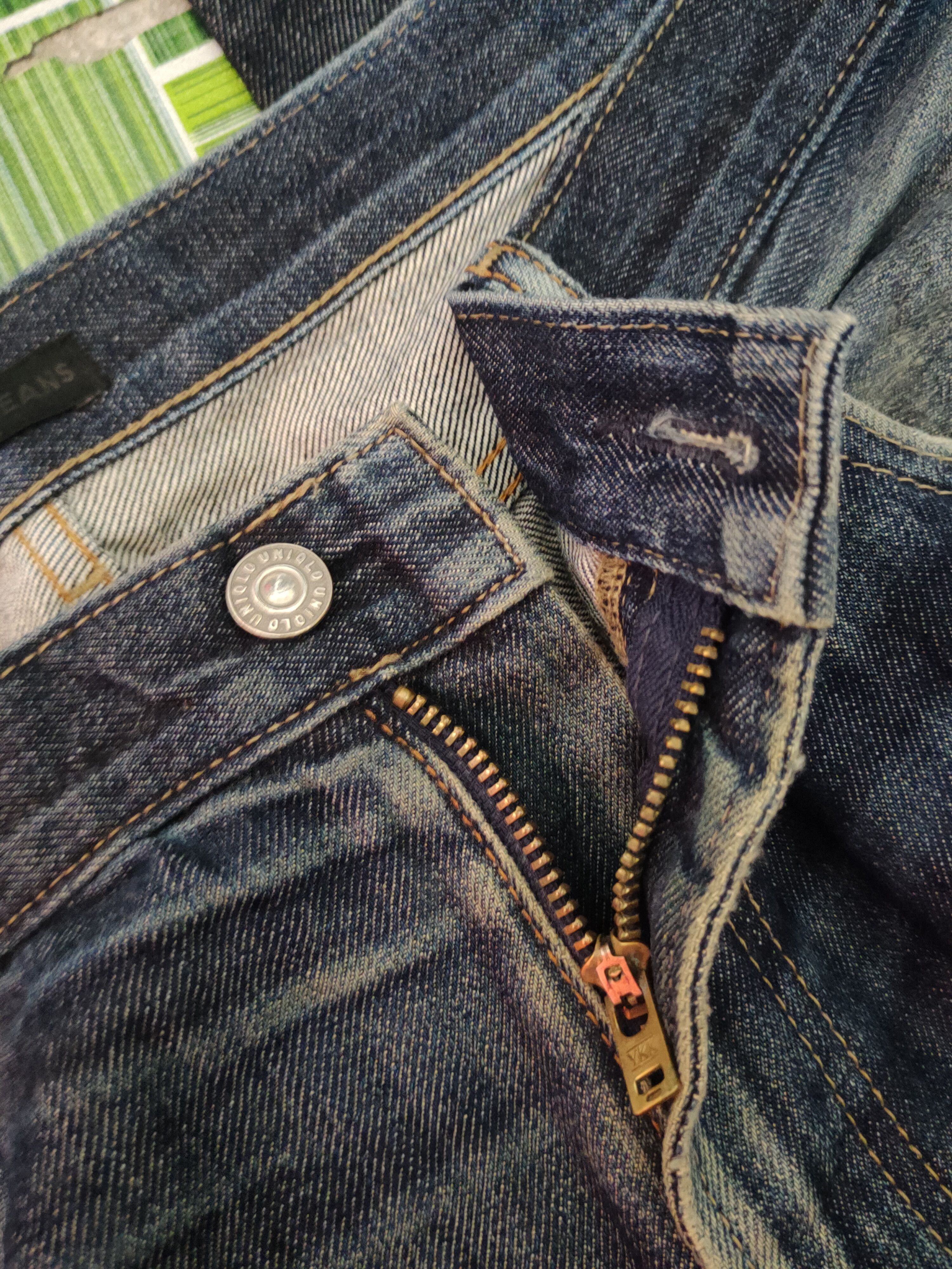 Japanese Brand Uniqlo Dark Blue Distressed Ripped Jeans #S1656 Size US 36 / EU 52 - 13 Thumbnail
