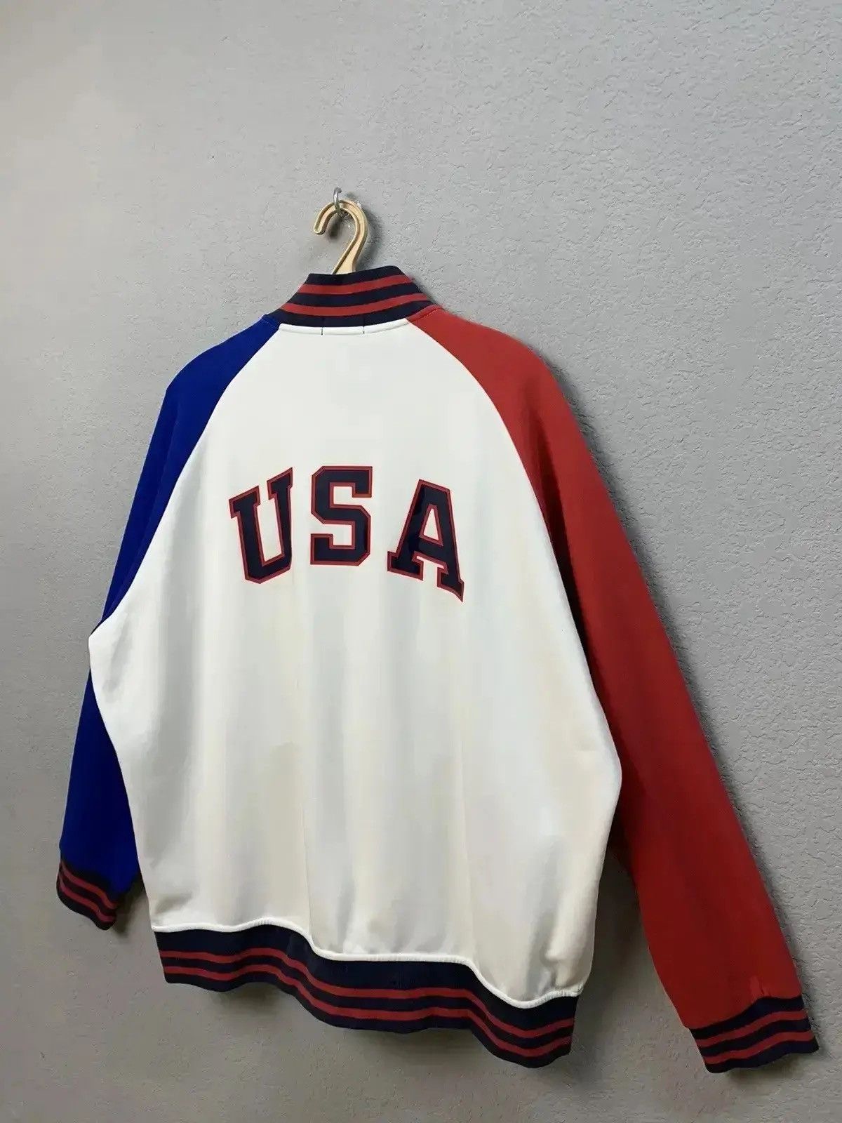Japanese Brand × Polo Ralph Lauren New Polo Ralph Lauren USA Olympics Colorblock Varsity Jacket Size US XXL / EU 58 / 5 - 7 Thumbnail