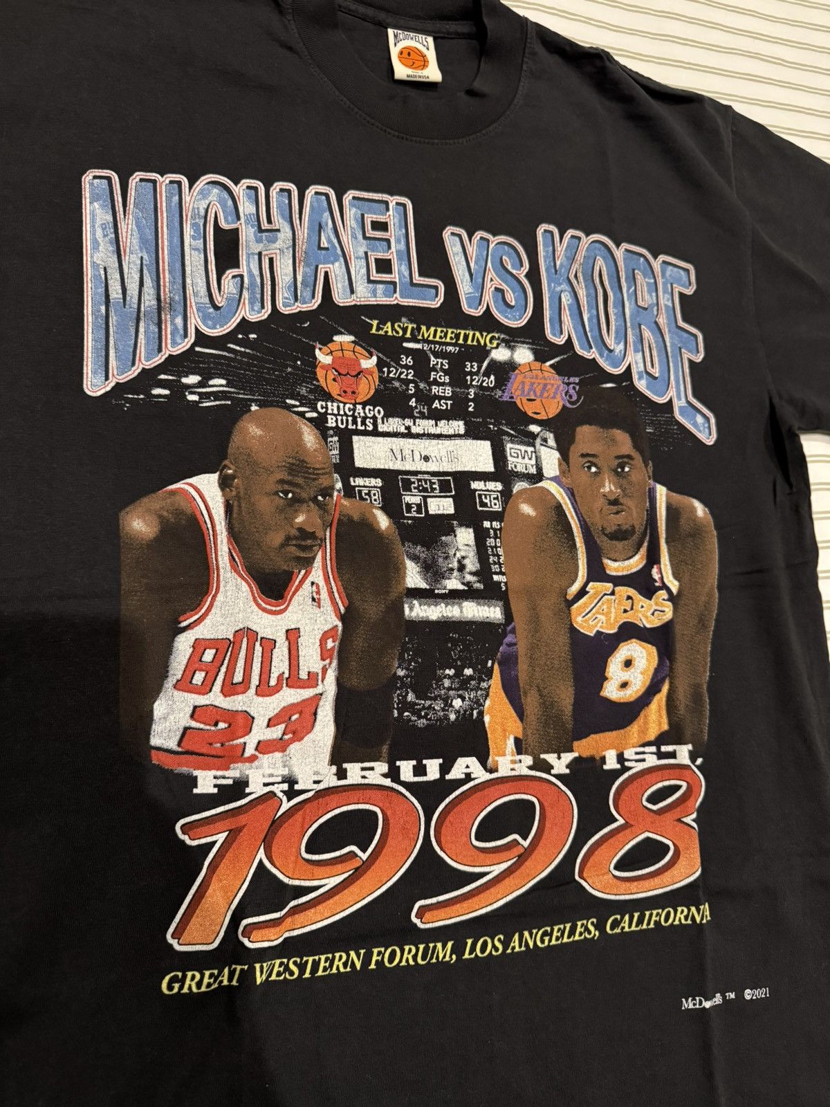 NBA McDowells Michael Jordan vs Kobe tee Size US S / EU 44-46 / 1 - 2 Thumbnail