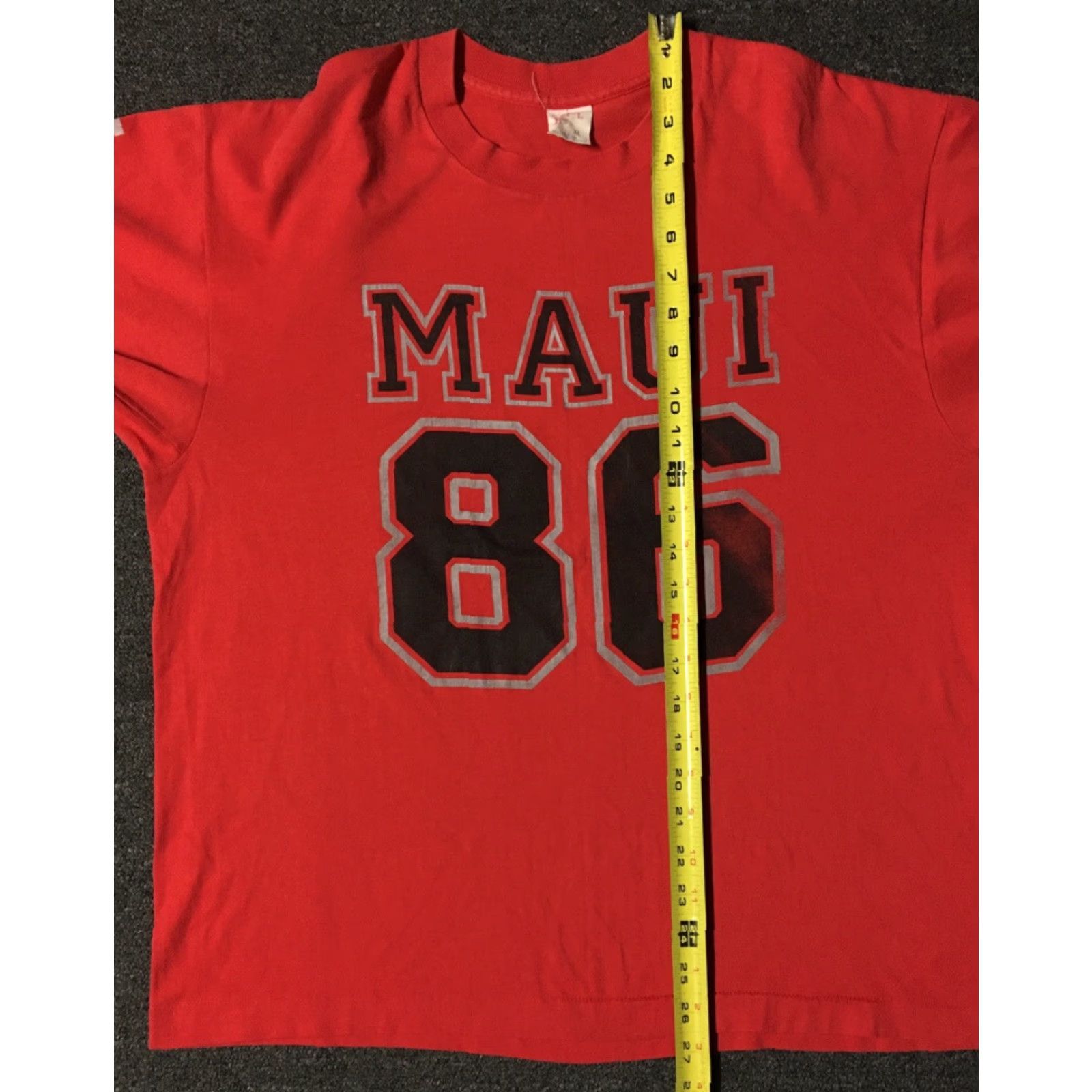 TEE JAYS VINTAGE Maui Hawaii Spellout Shirt L Red Tee Jays 80s 90s Surf Ocean Aloha Banter? Size US L / EU 52-54 / 3 - 7 Thumbnail
