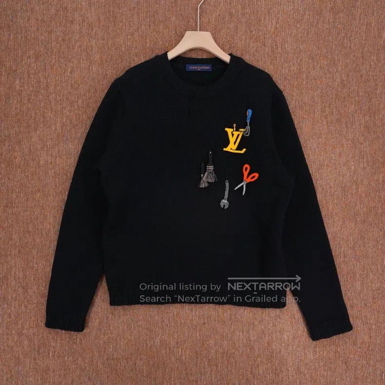 Louis Vuitton Louis Vuitton Black Tool Pendant Sweater Size US XXL / EU 58 / 5 - 1 Thumbnail
