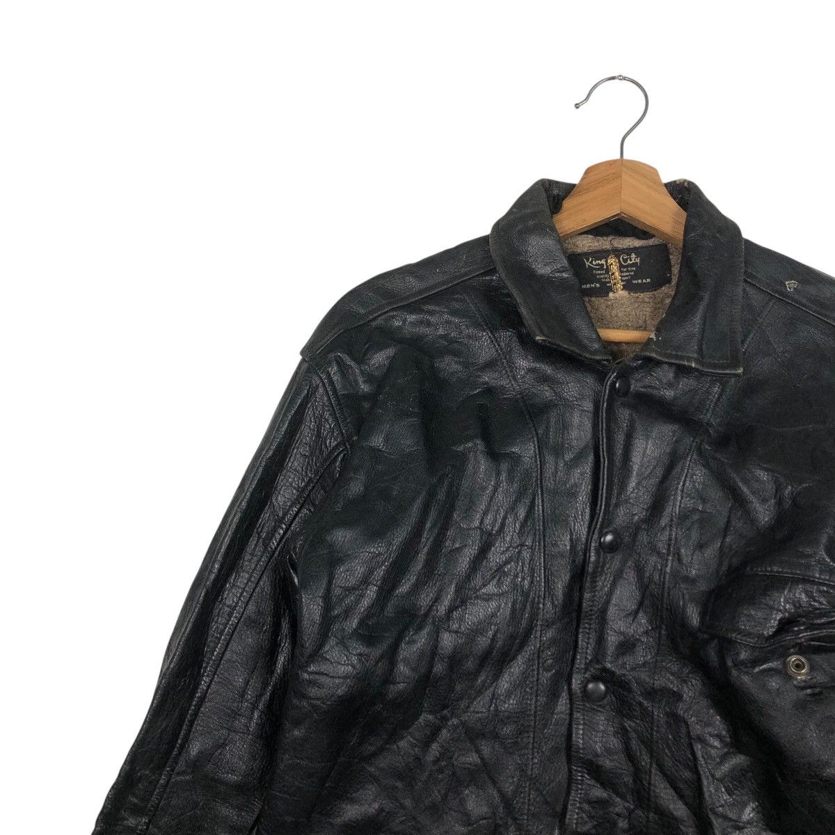 Vintage 📌Vintage Leather Jacket Blanket King City Issey Miyake Size US M / EU 48-50 / 2 - 8 Thumbnail