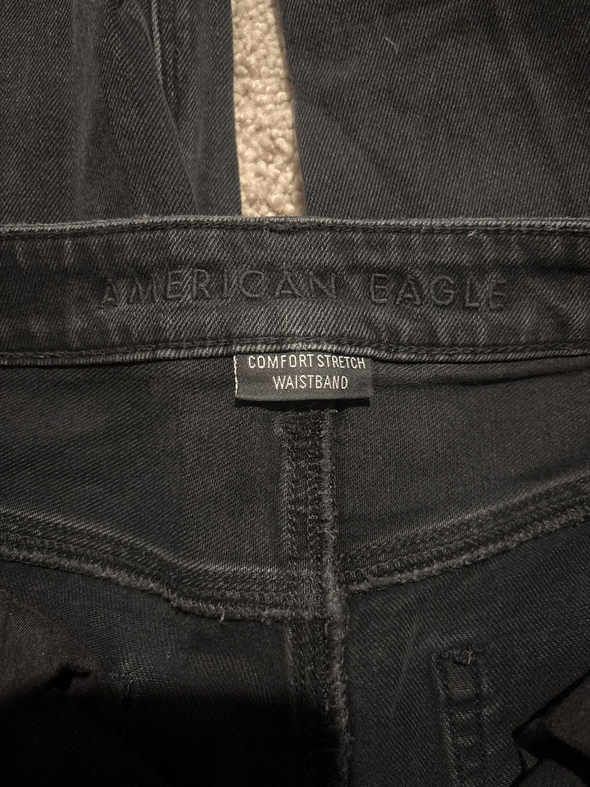 American Eagle Outfitters Heavily Distressed Black Jeans Size 30" / US 8 / IT 44 - 4 Thumbnail