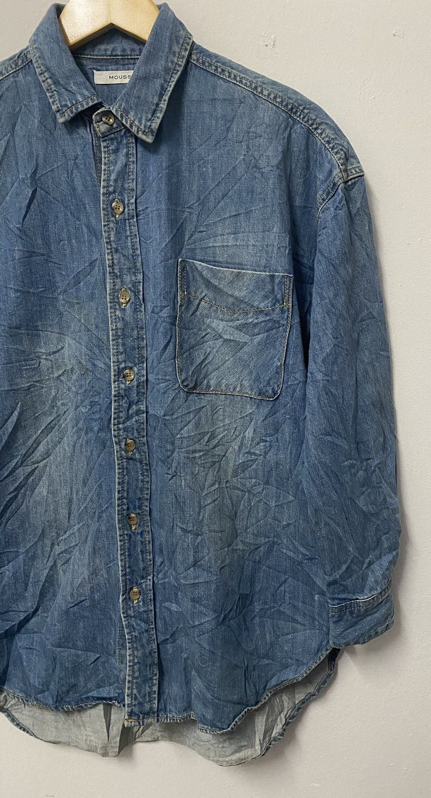 MOUSSY Vintage Moussy Chambray Jeans Button Ups Shirts Size US L / EU 52-54 / 3 - 5 Thumbnail