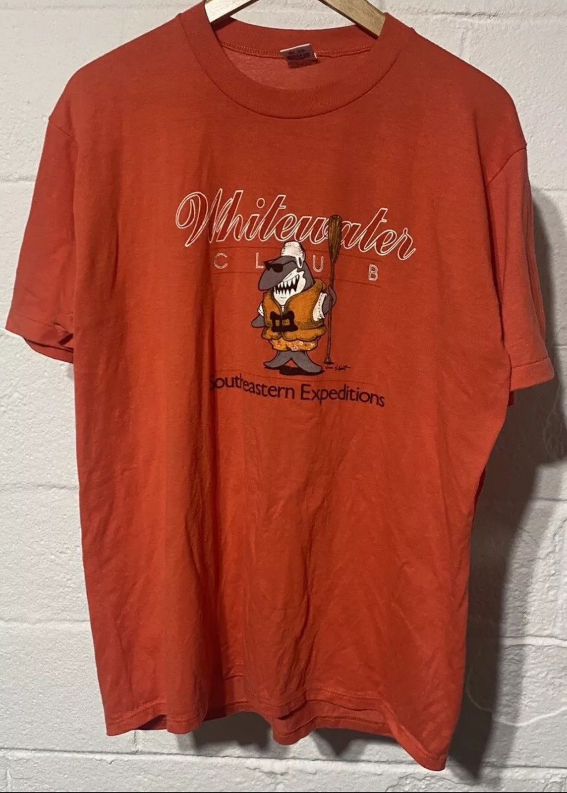 Jerzees × Vintage Vintage 80s Whitewater Club Southeastern Expeditions T shirt Size US XL / EU 56 / 4 - 1 Thumbnail