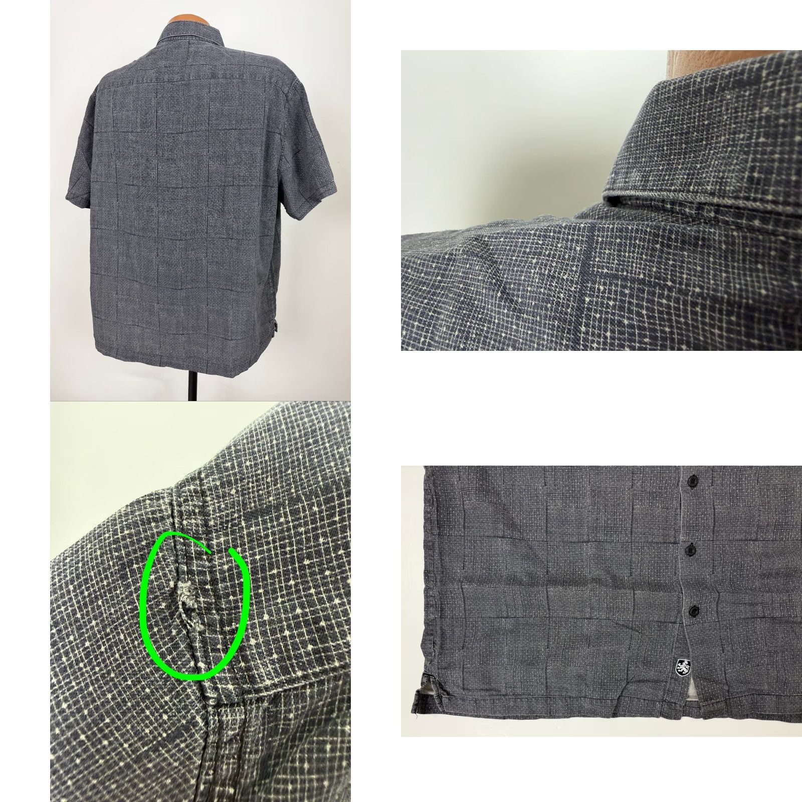 Nat Nast Nat Nast Shirt Men XL Travel Resort Outdoors Silk Cotton Check Patchwork Print Shirt Size US XL / EU 56 / 4 - 8 Thumbnail