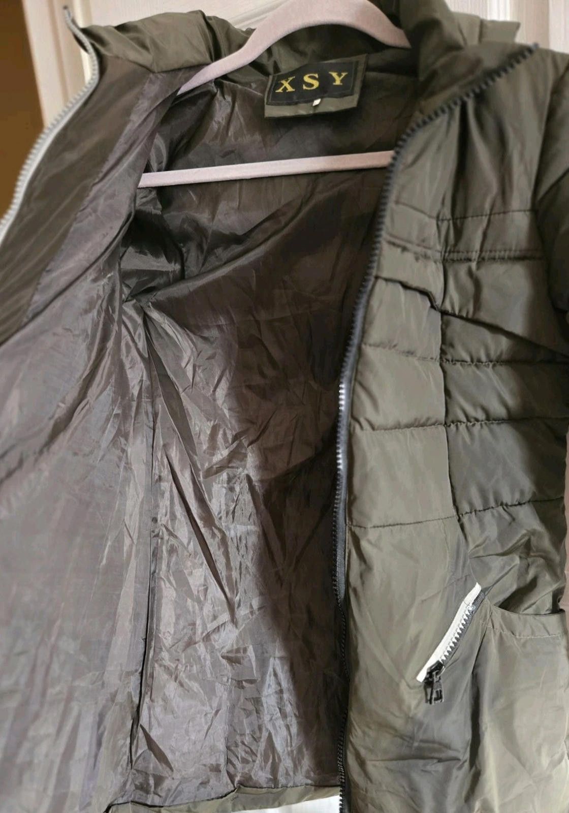 Other XSY Puffer Jacket Winter Coat Juniors L LG Olive Green Hood Size L / US 10 / IT 46 - 6 Thumbnail