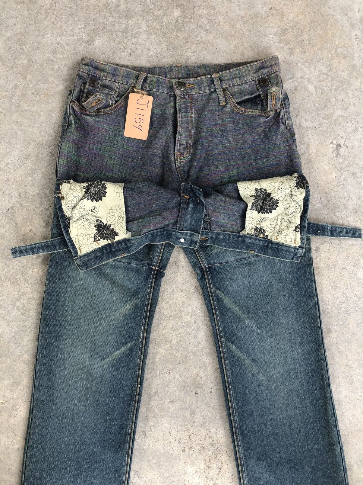 Japanese Brand Japanese Gumu Double Waist Distressed Denim Size US 34 / EU 50 - 4 Thumbnail