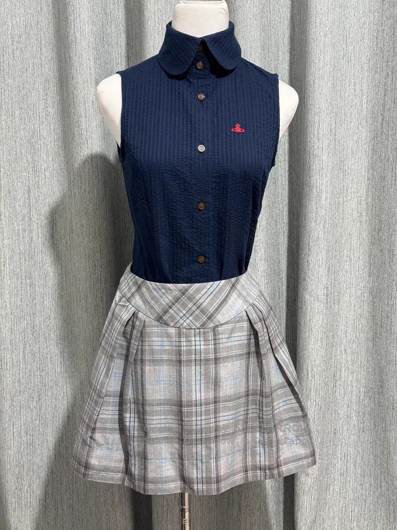Vivienne Westwood Vivienne Westwood Navy Blue Sleeveless Shirt Size M / US 6-8 / IT 42-44 - 2 Thumbnail