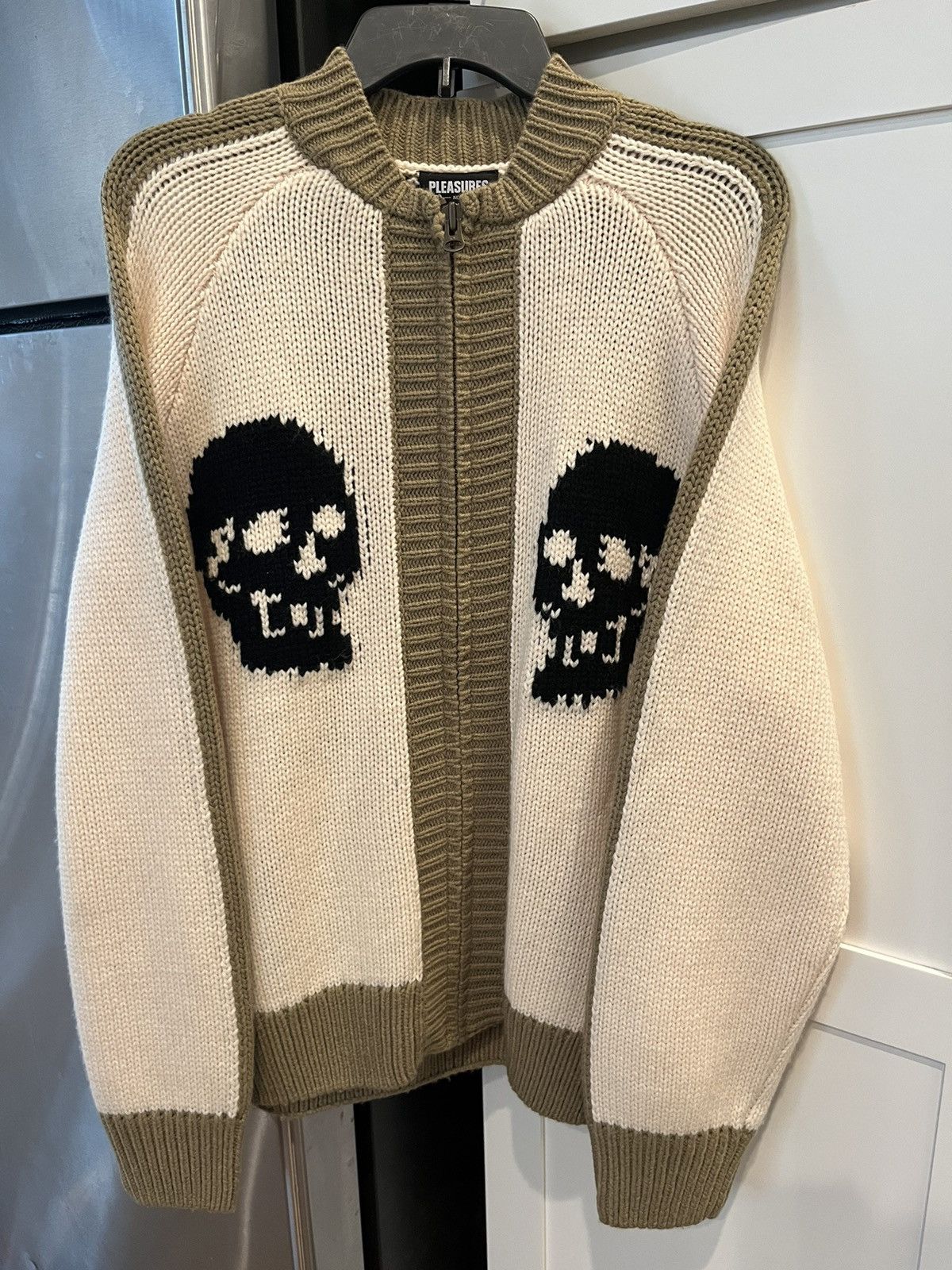Pleasures Pleasures Skull Cardigan | Grailed