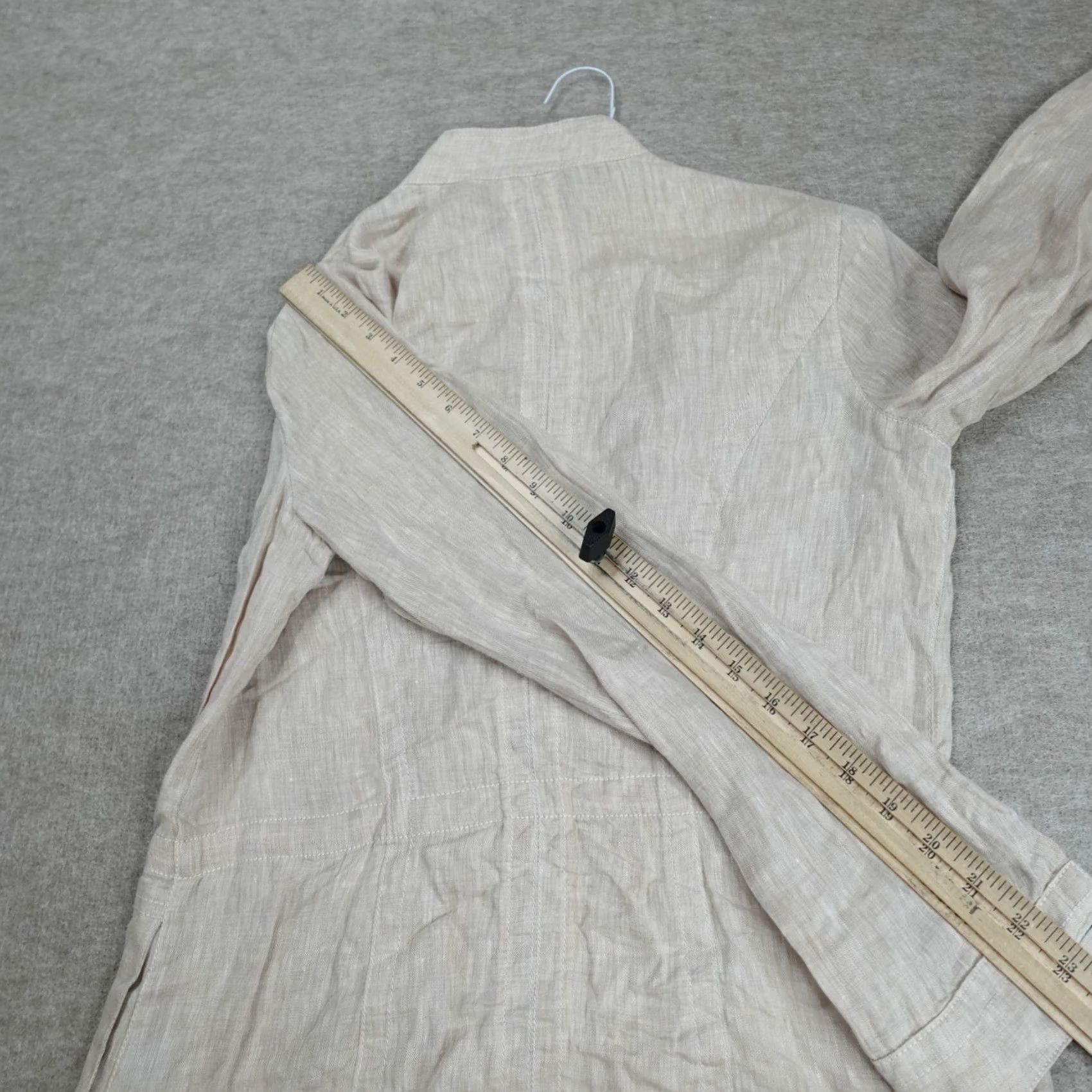 J.McLaughlin J. McLaughlin Jacket Women Beige Linen Solid Small 100% Linen Casual Modern Basic Jacket Womens Small Beige Linen Solid 100% Linen Size S / US 4 / IT 40 - 7 Thumbnail