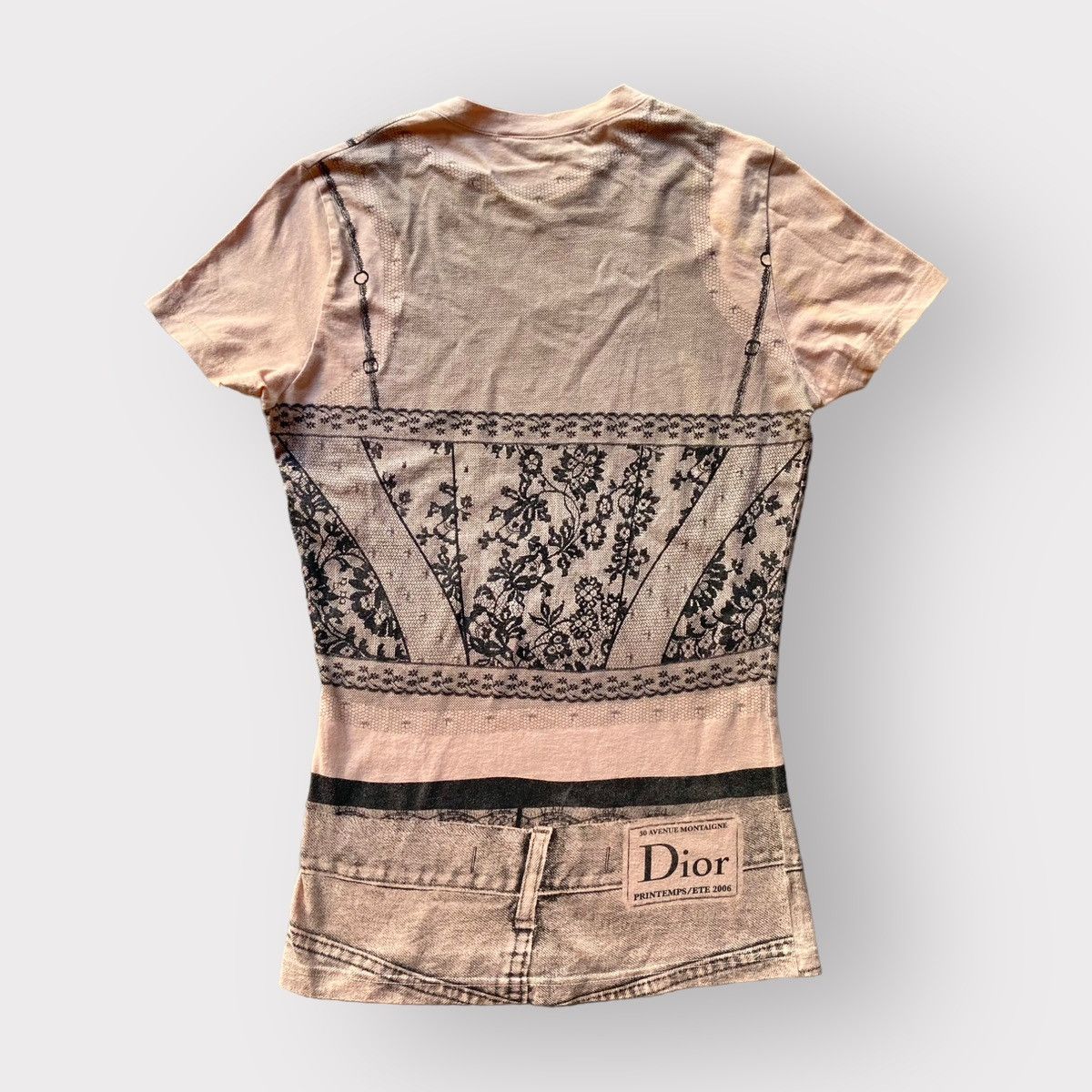 Dior SS 2006 trompe l'oeil lace T-shirt Size M / US 6-8 / IT 42-44 - 5 Thumbnail