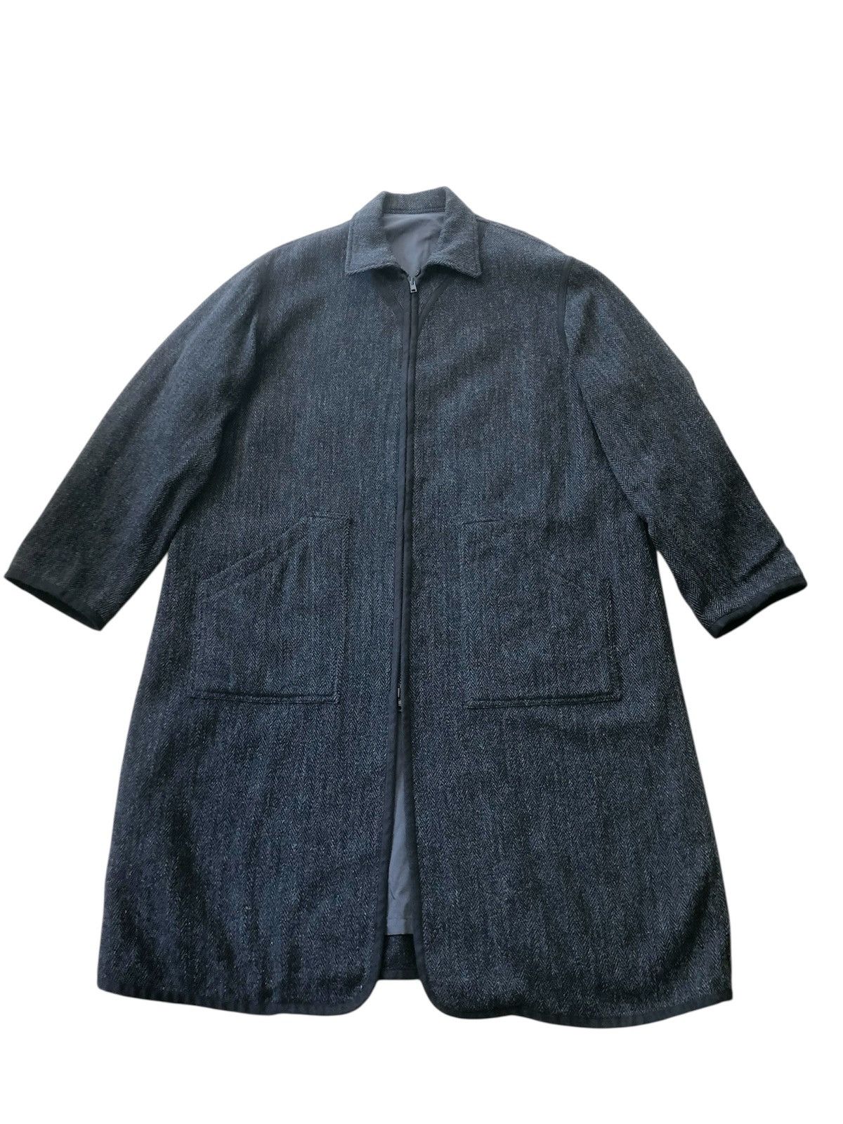 Yohji Yamamoto 🔥RARE ARCHIVE💥 Houndstooth Yohji Yamamoto Long Coat Wool Size US XL / EU 56 / 4 - 1 Thumbnail