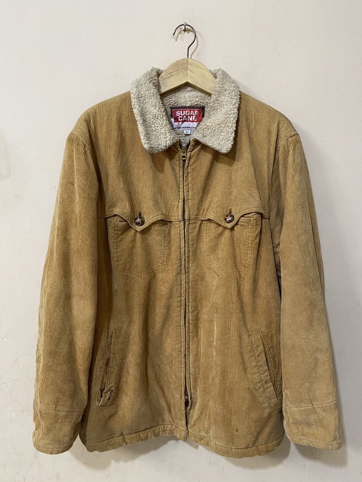 Sugar Cane 90s Vintage Sugar Cane Sherpa Wool Jacket Size US L / EU 52-54 / 3 - 1 Thumbnail