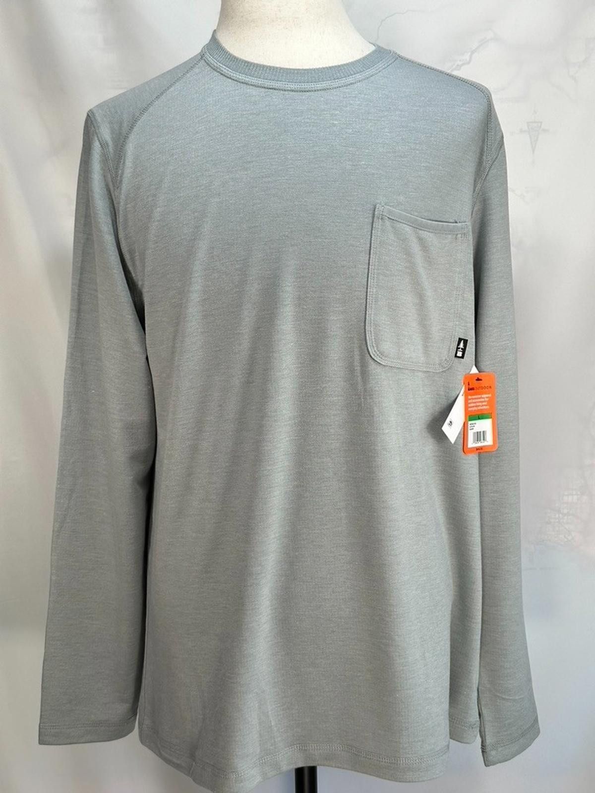 Bass Bass Outdoor Quarry Gray Pocketed Long Sleeve T-Shirt L Size US L / EU 52-54 / 3 - 1 Thumbnail