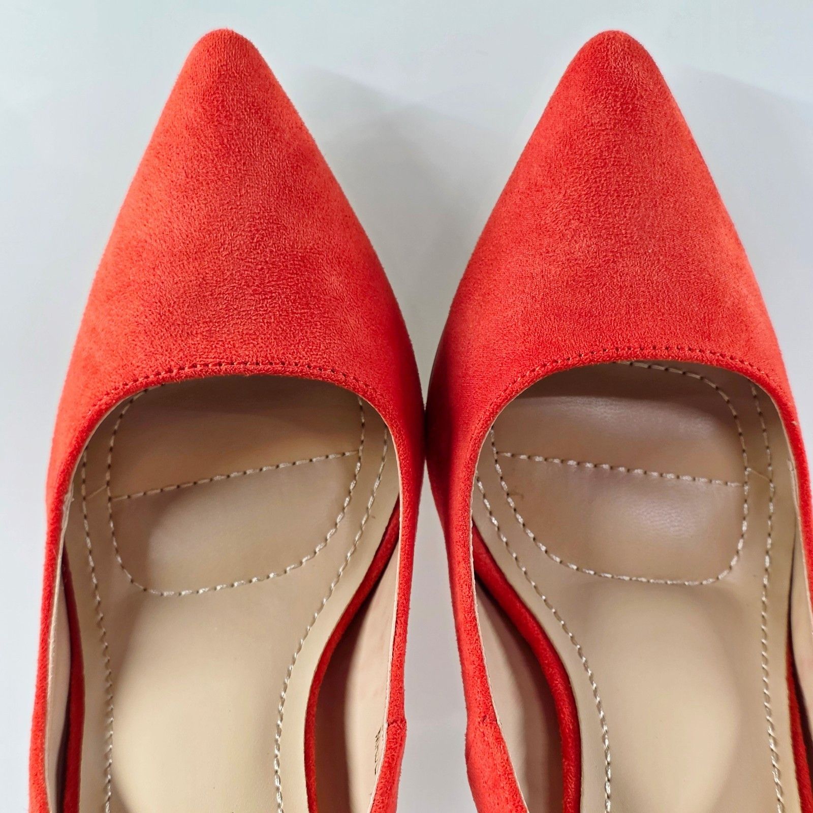 Other Lynn Dark Orange FX Suede High Heel Shoes Pointy Toe Pumps ( Size US 6 / IT 36 - 6 Thumbnail