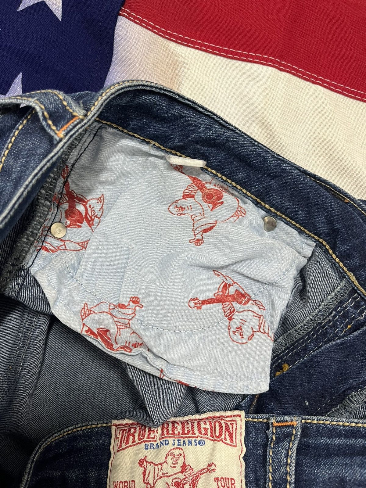 True Religion True Religion Straight Leg Jeans - Vintage Size 33" - 13 Thumbnail