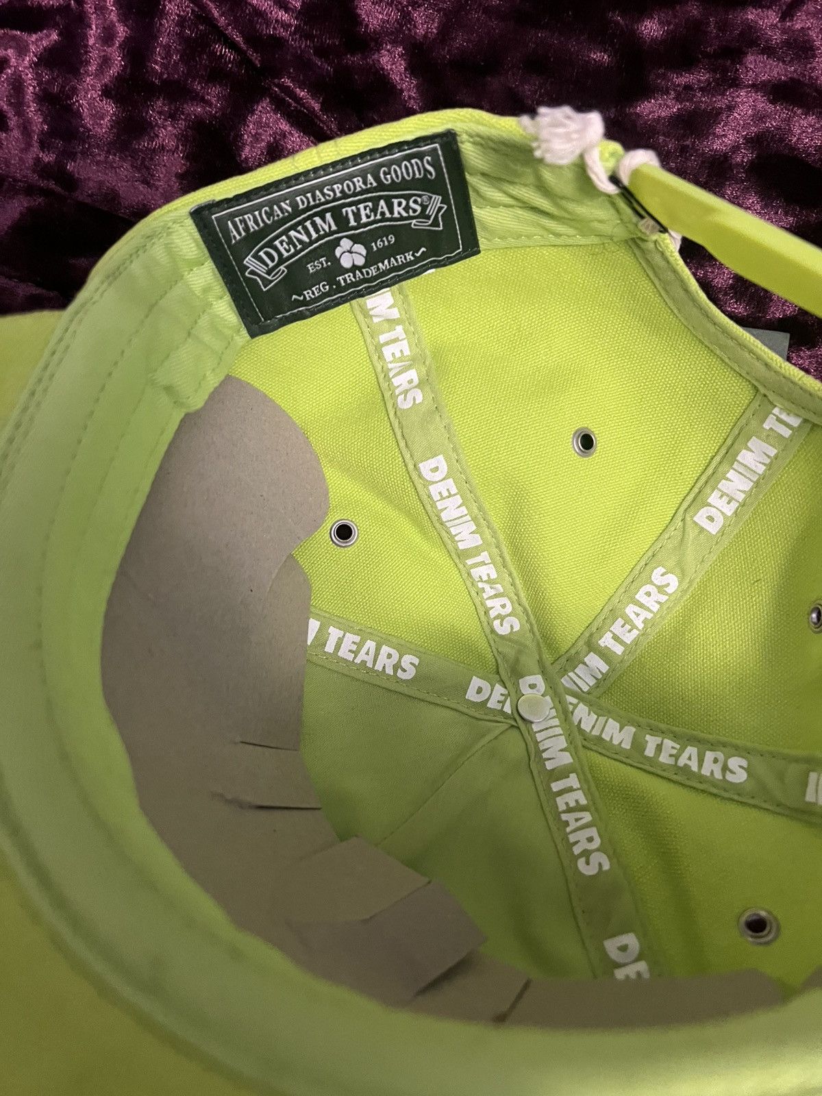 DENIM TEARS Denim Tears ADG Cap 'Lime' Size ONE SIZE - 4 Thumbnail
