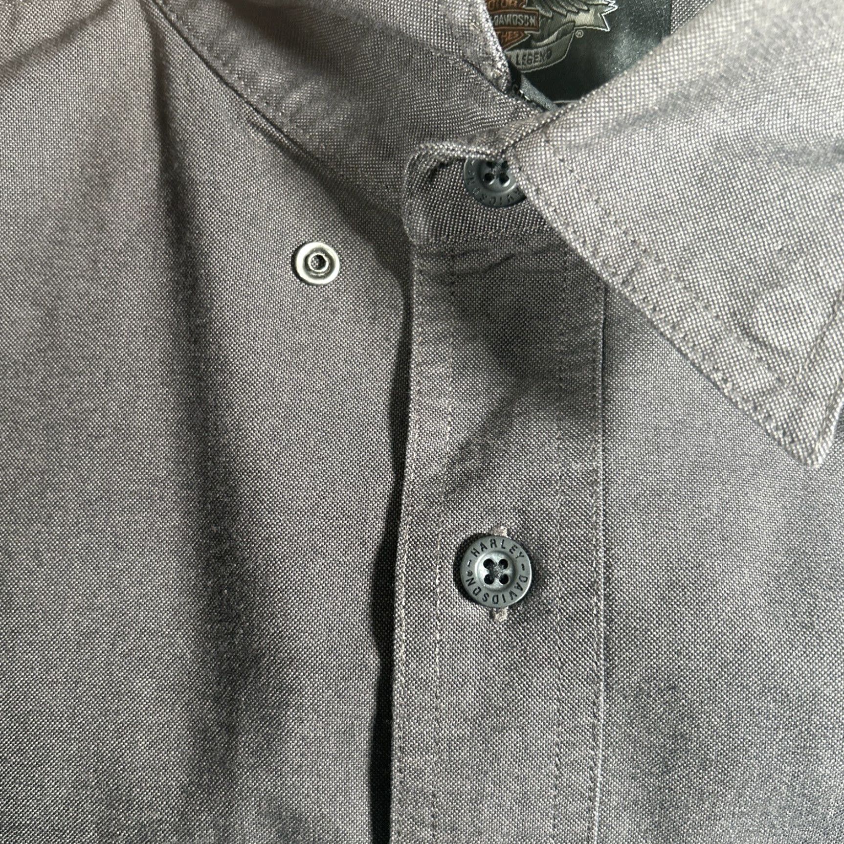 Harley Davidson Harley-Davidson Shirt Men's XL Black Embroidered Long Sleeve Button-Down Collared Shirt Size US XL / EU 56 / 4 - 6 Thumbnail