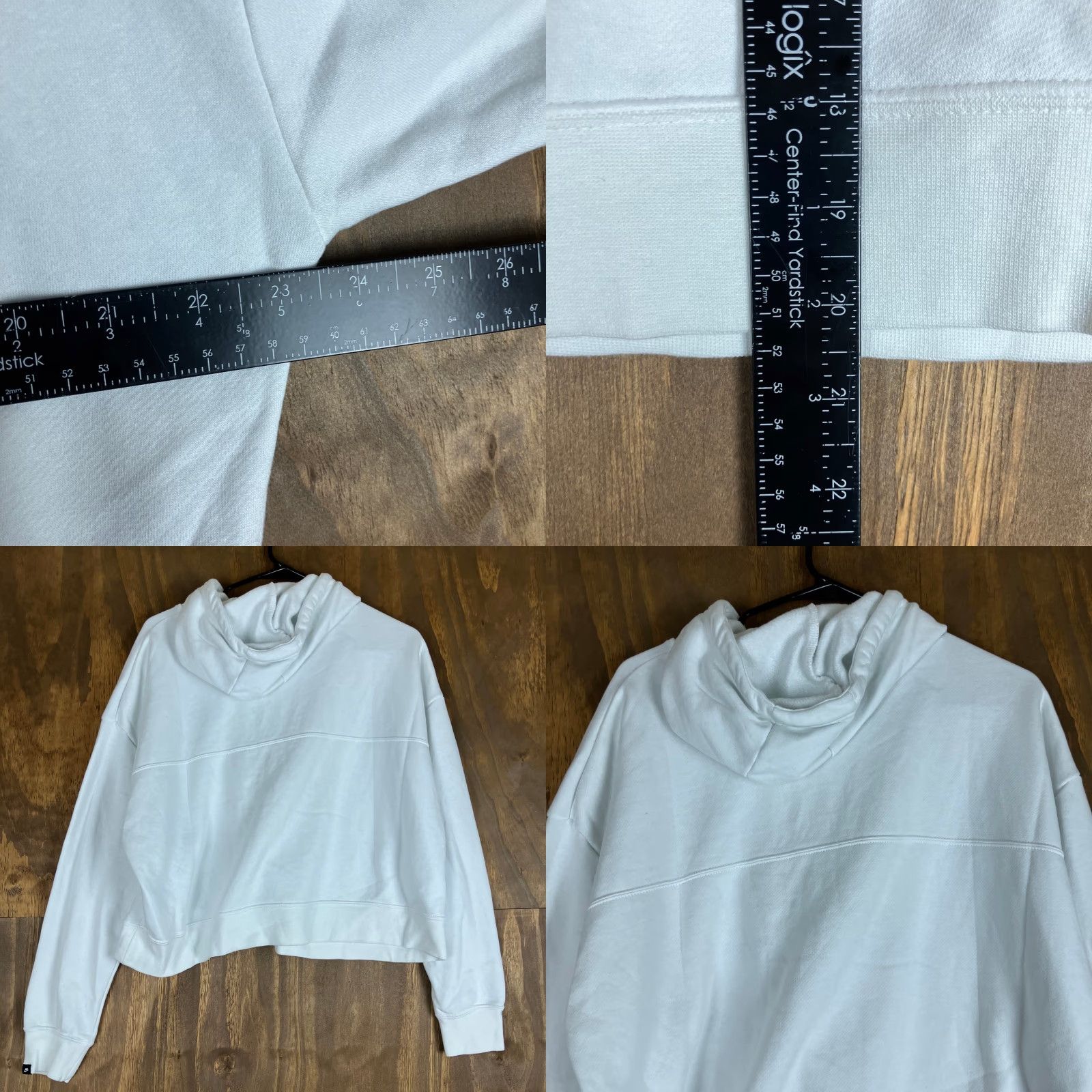 Nike Nike Womens Hoodie White Metallic Logo Pullover Cropped Oversized Stretch Large Size L / US 10 / IT 46 - 8 Thumbnail