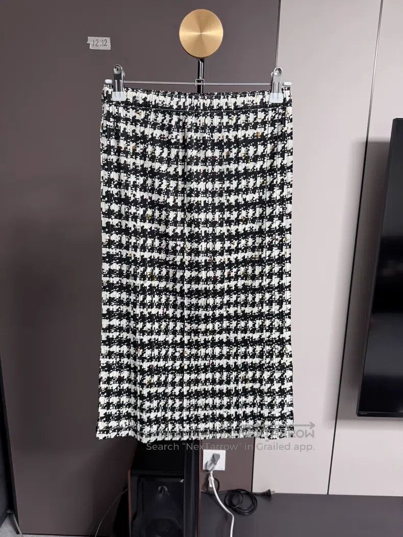 Issey Miyake Issey Miyake Houndstooth Midi Skirt Size 25" / US 0 / IT 36 - 3 Thumbnail