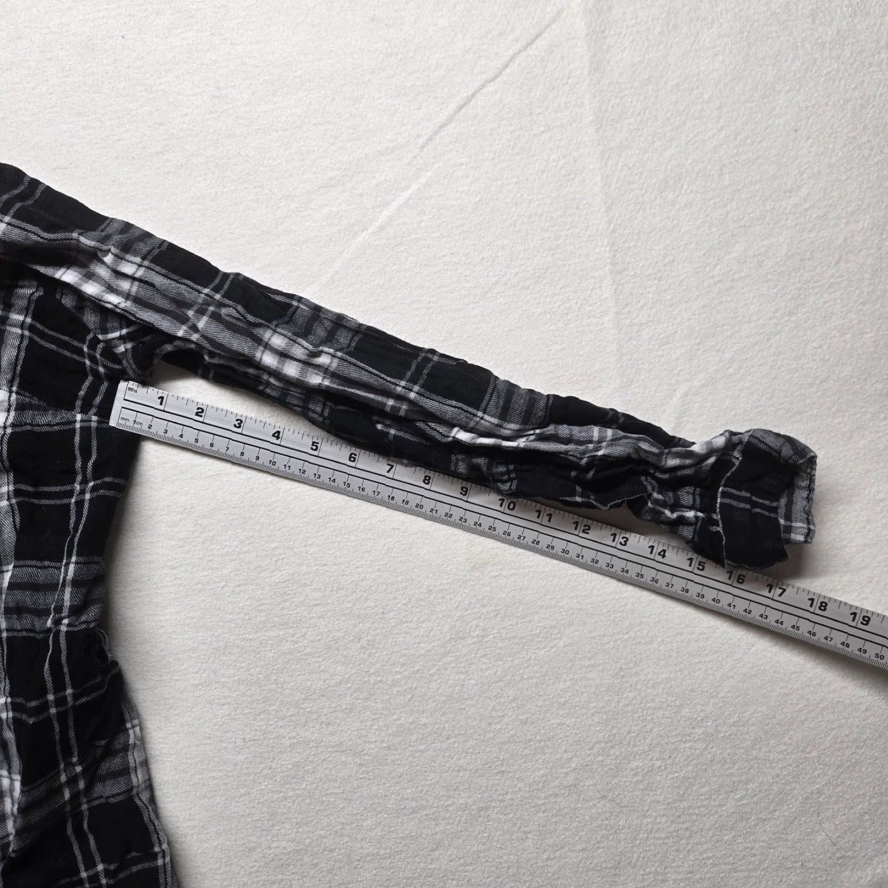 Merona Merona Black White Checkered Button Up Extra Long Adult Women's Size 2XL XXL Shirt Size XXL / US 16-18 / IT 52-54 - 6 Thumbnail