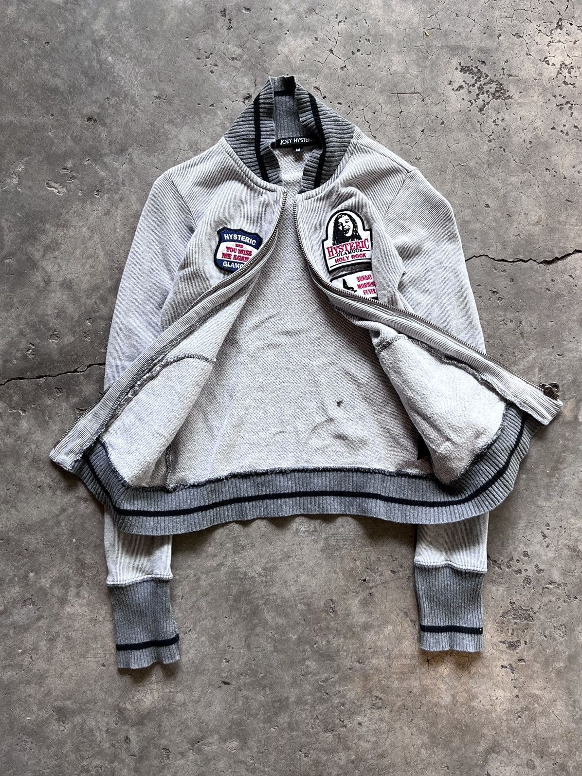 Hysteric Glamour Joey HYSTERIC Glamour Patchwork Cropped Jacket Babytee Fit Size US XXS / EU 40 - 12 Thumbnail
