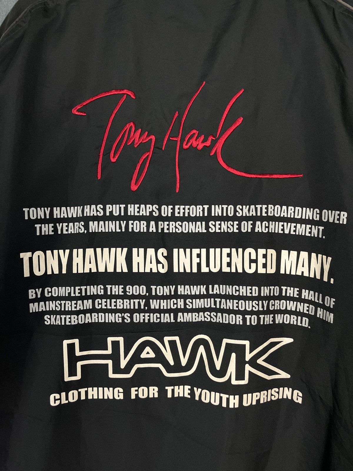 Tony Hawk × Vintage Tony Hawk Skateboarding Clothing Embroidered Backhit Jacket Size US XL / EU 56 / 4 - 10 Thumbnail