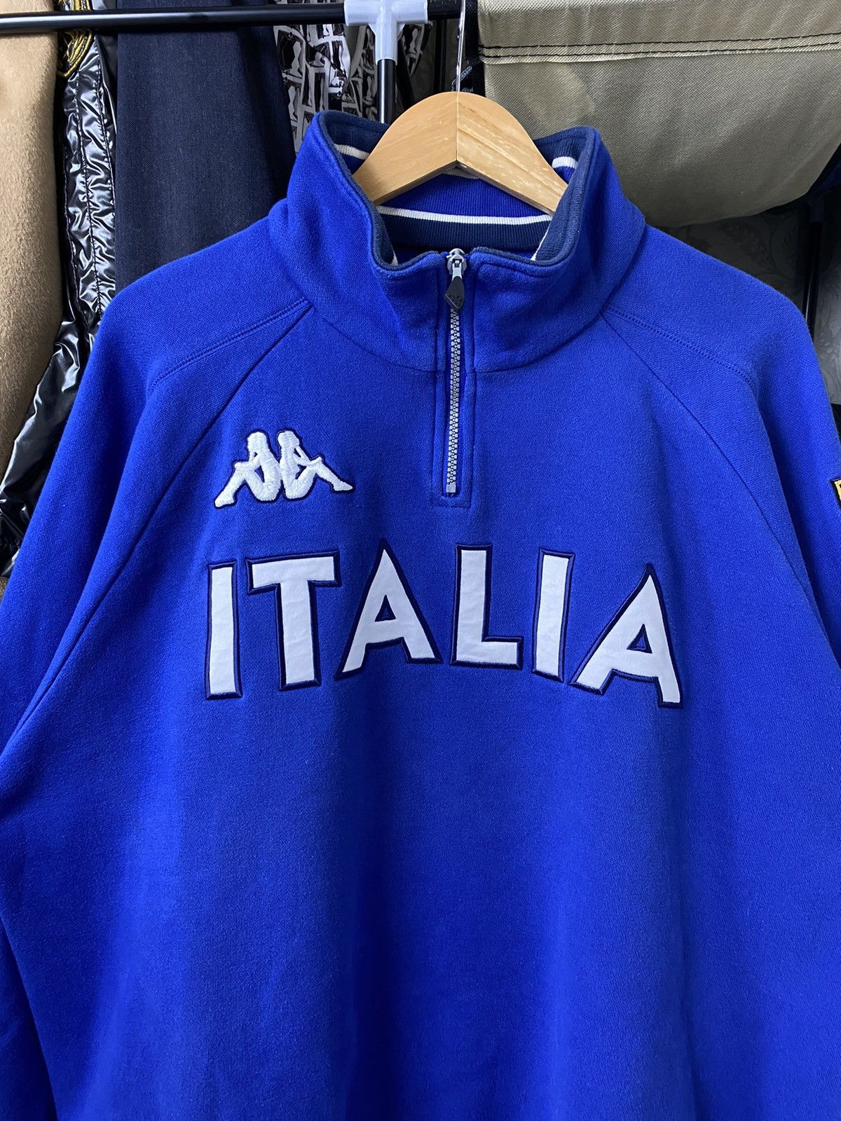 Kappa × Vintage Vintage Blokecore Kappa Italy 1/4 zip jacket sweatshirt Size US XXL / EU 58 / 5 - 11 Thumbnail