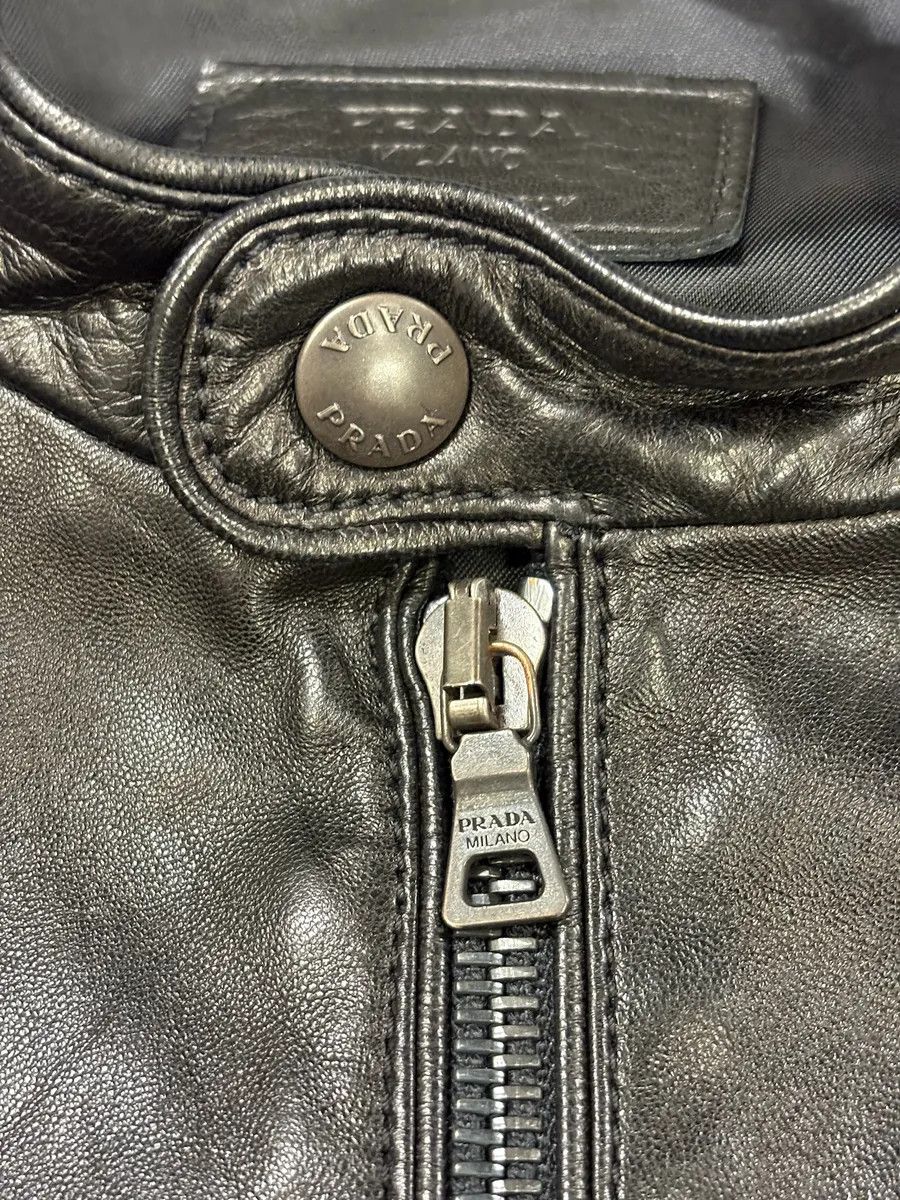 Prada AW2007 Prada Black Biker Premium Leather Jacket Size US M / EU 48-50 / 2 - 8 Thumbnail