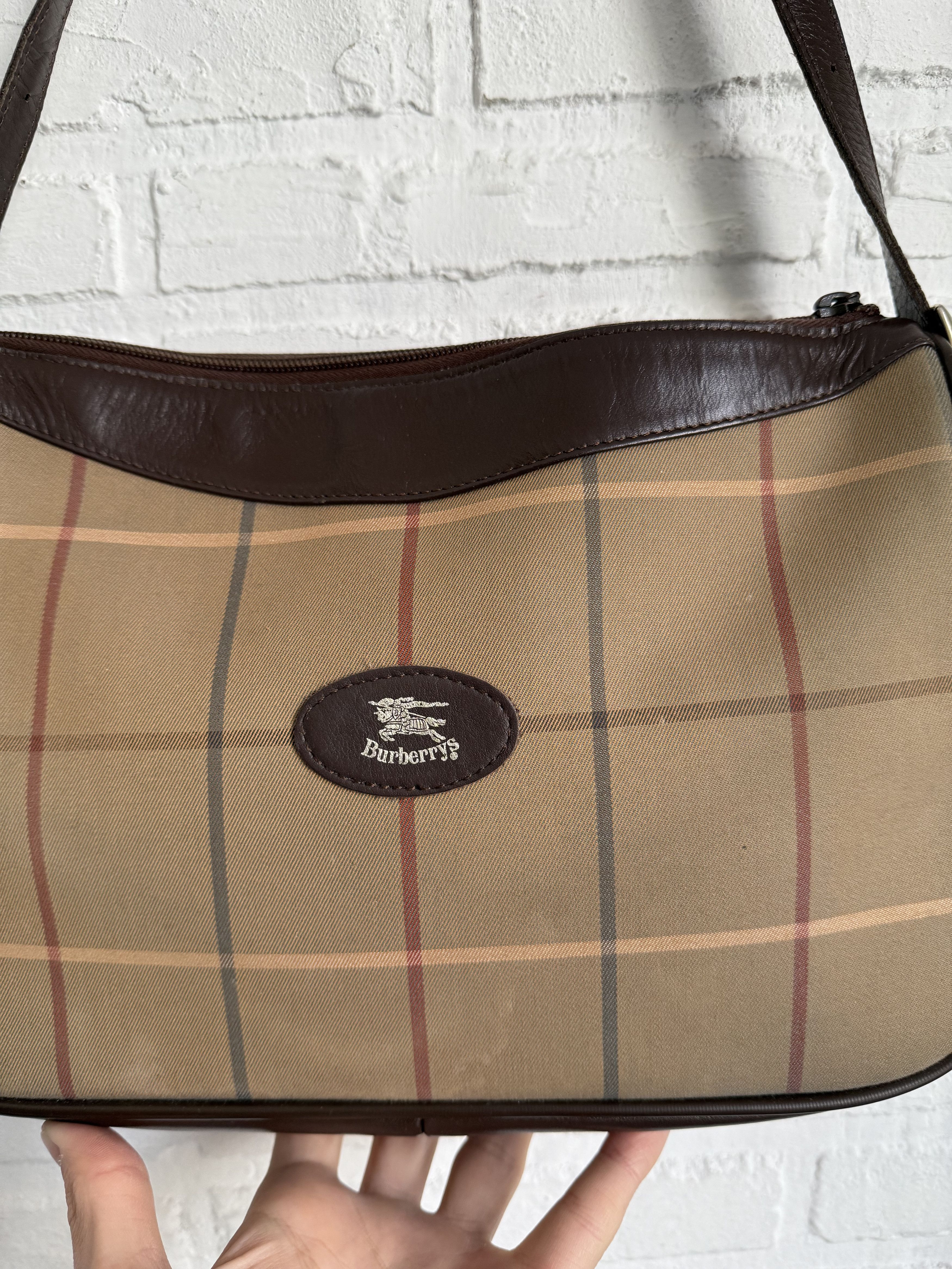 Burberry Vintage 90s Burberrys leather messenger shoulder bag Size ONE SIZE - 2 Thumbnail