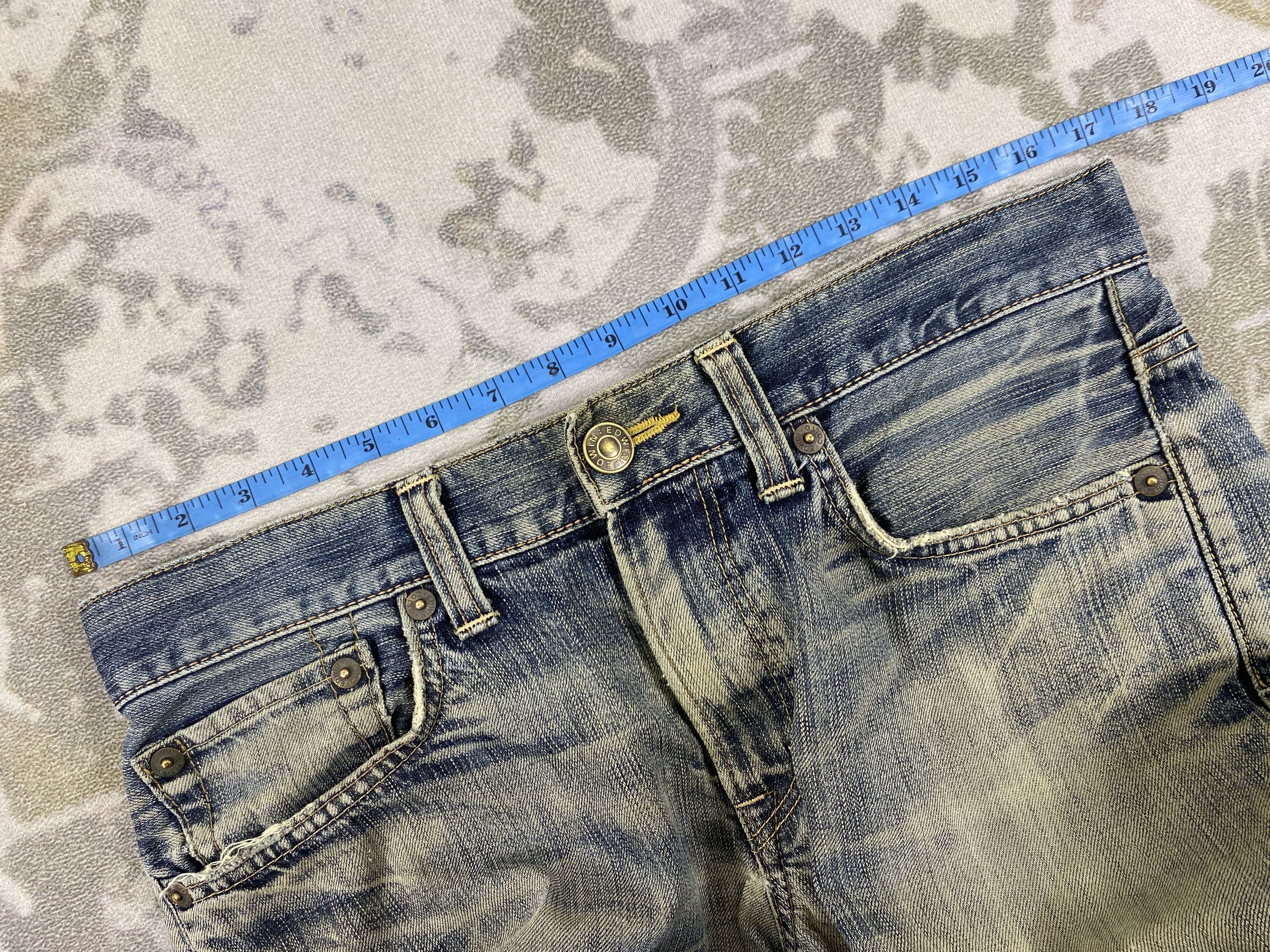 Japanese Brand Distressed Blue Vintage Edwin 504 Jeans 34x30 Denim- JN3542 Size US 34 / EU 50 - 4 Thumbnail