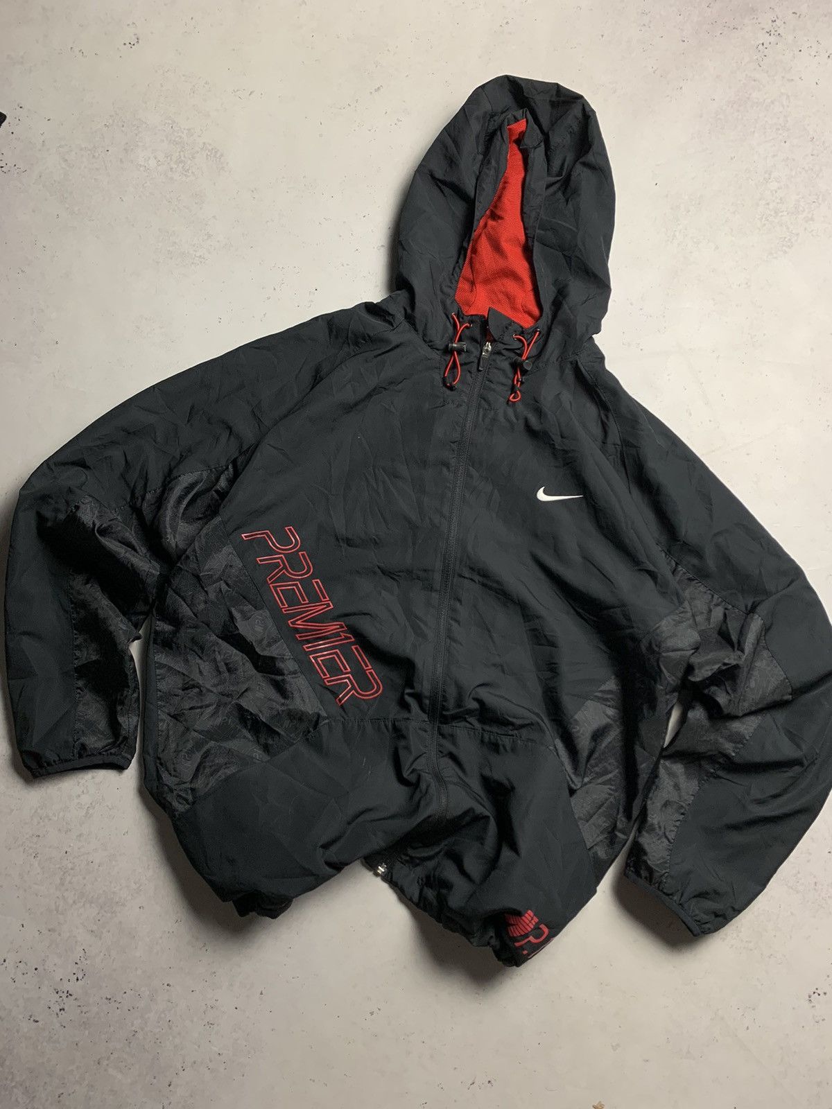 Nike Vintage Nike Swoosh Premier Nylon Jacket XL Size US XL / EU 56 / 4 - 2 Thumbnail