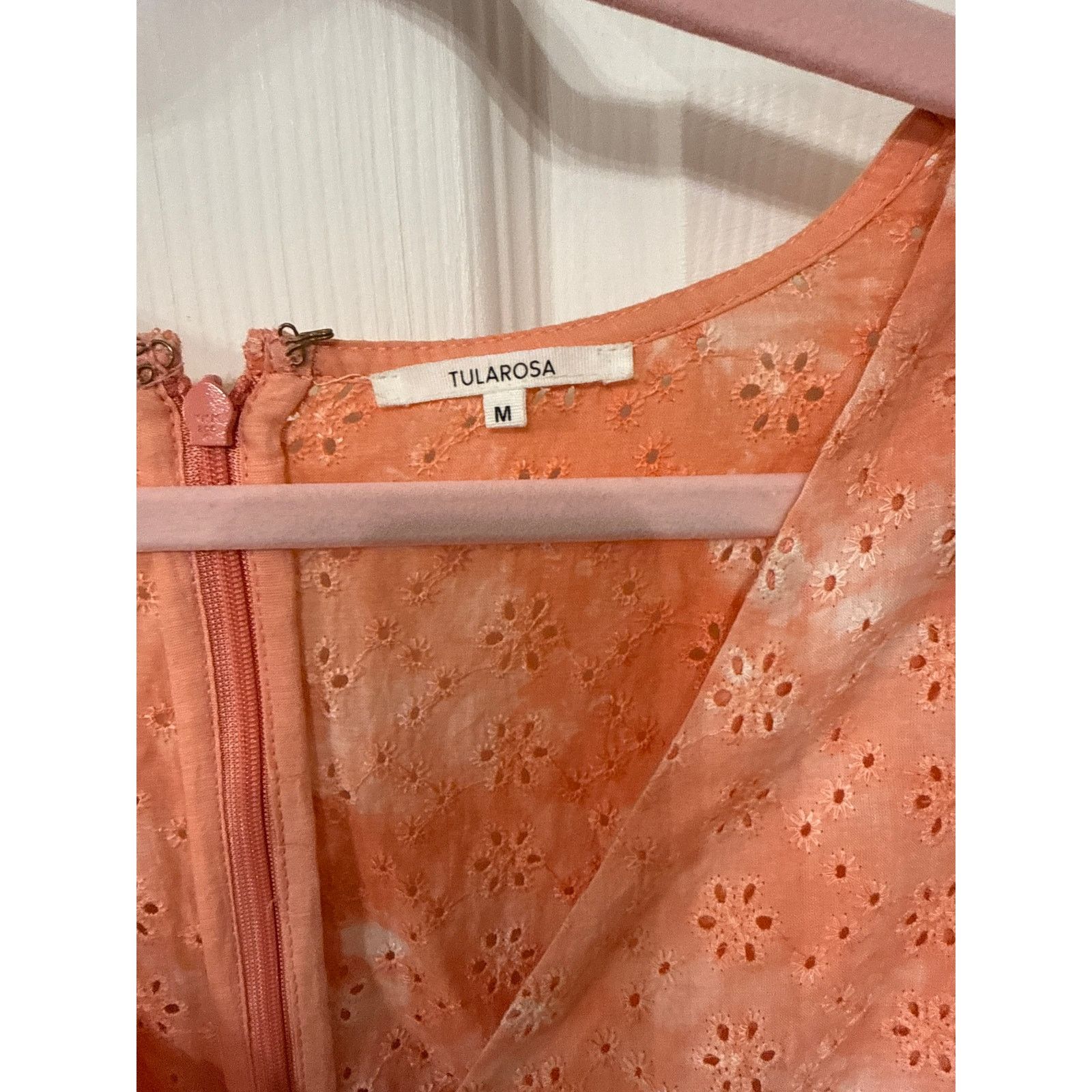 REVOLVE Revolve Tularosa Monroe Eyelet Romper Coral/Orange Tie-Dye,M Size M / US 6-8 / IT 42-44 - 7 Thumbnail