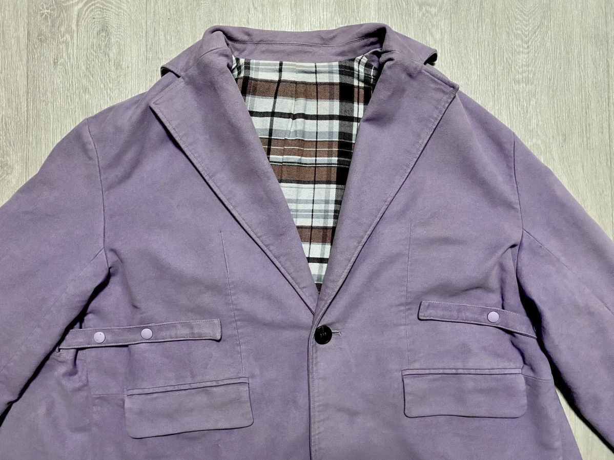 Acne Studios Women’s Oversized Single-breasted Cotton Blazer Light Purple Size ONE SIZE - 6 Thumbnail