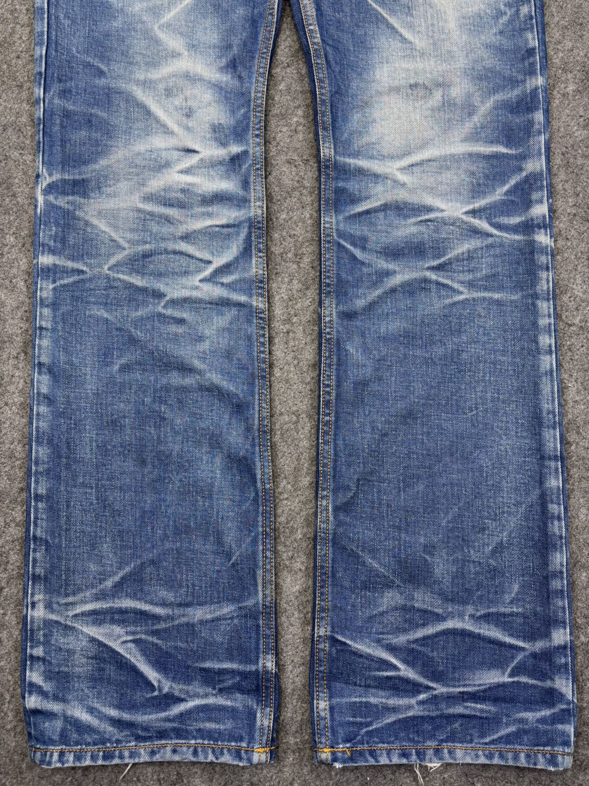 Japanese Brand 💥Insane Style💥fin&Sons Japan Smoky Fades Denim K6 Size US 34 / EU 50 - 4 Thumbnail