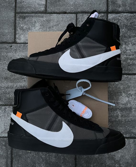 Nike Off-White x Nike Blazer Mid Grim Reaper Black White size 9.5