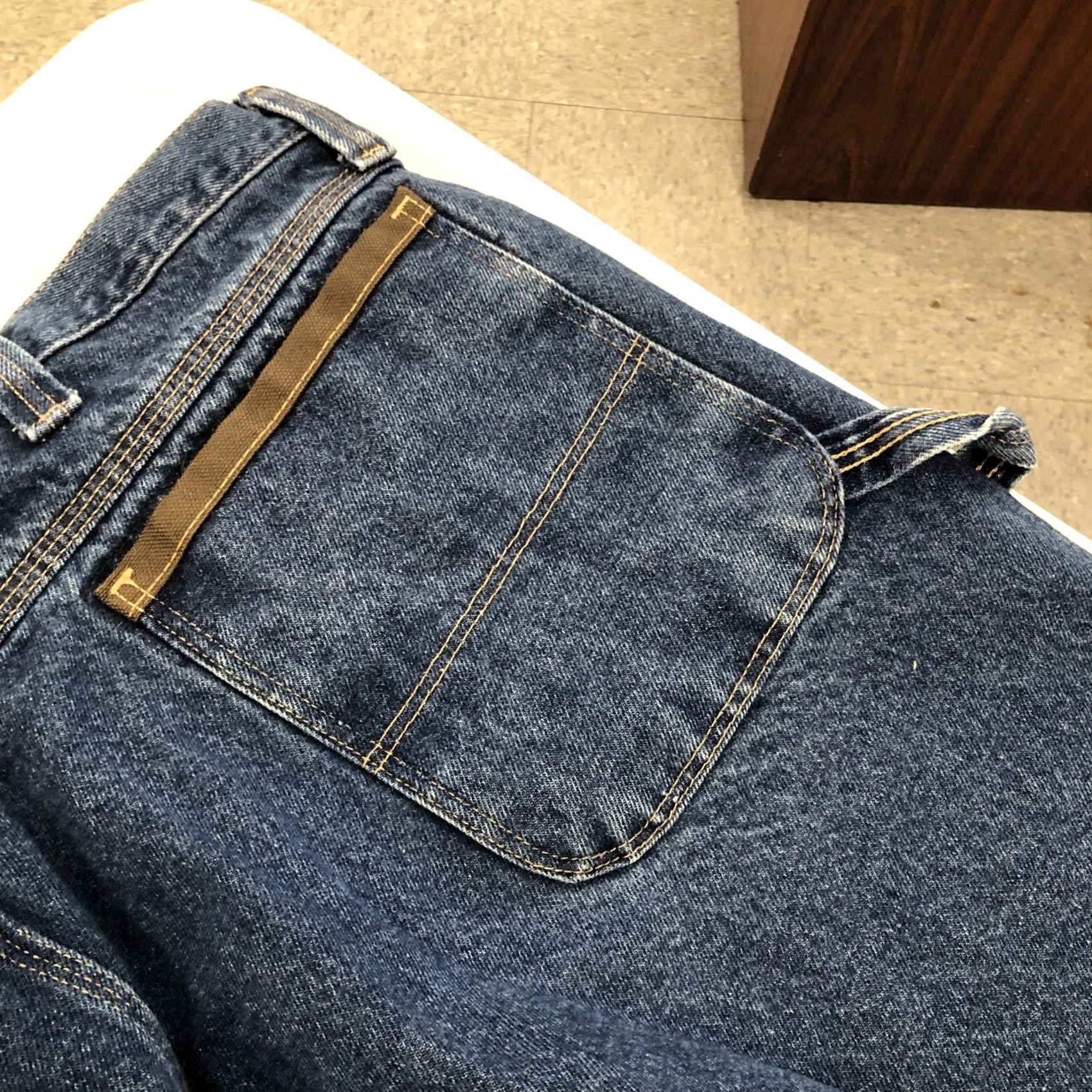 Wrangler Wrangler RIGGS Workwear Jeans Denim Carpenter 44x31.5 Blue 5-Pocket Regular Straight High Rise Mens Jeans Size US 44 / EU 60 - 6 Thumbnail