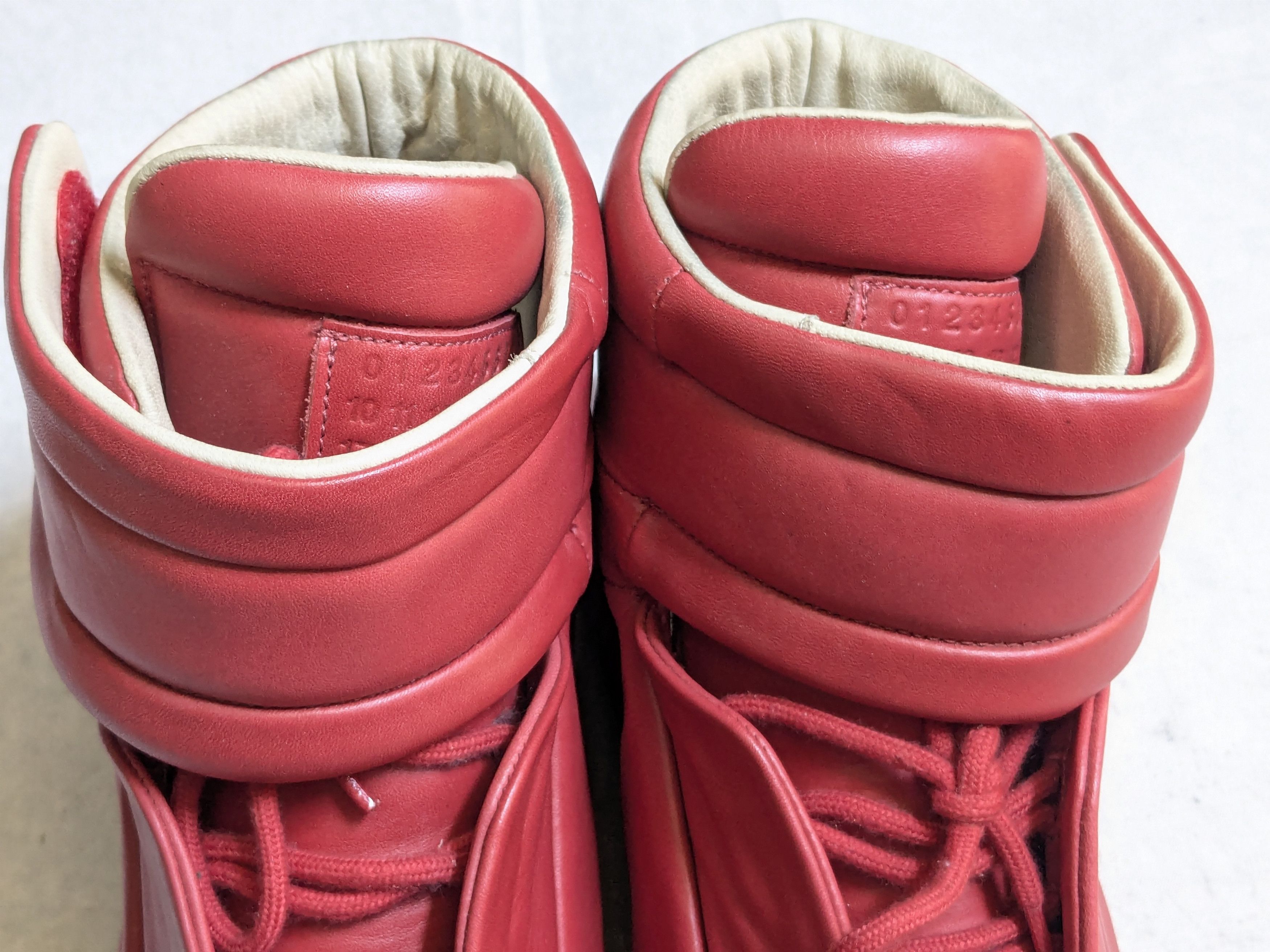 Maison Margiela Maison Margiela Future Sneakers Red 10 43 High Tops Leather Size US 10 / EU 43 - 2 Thumbnail