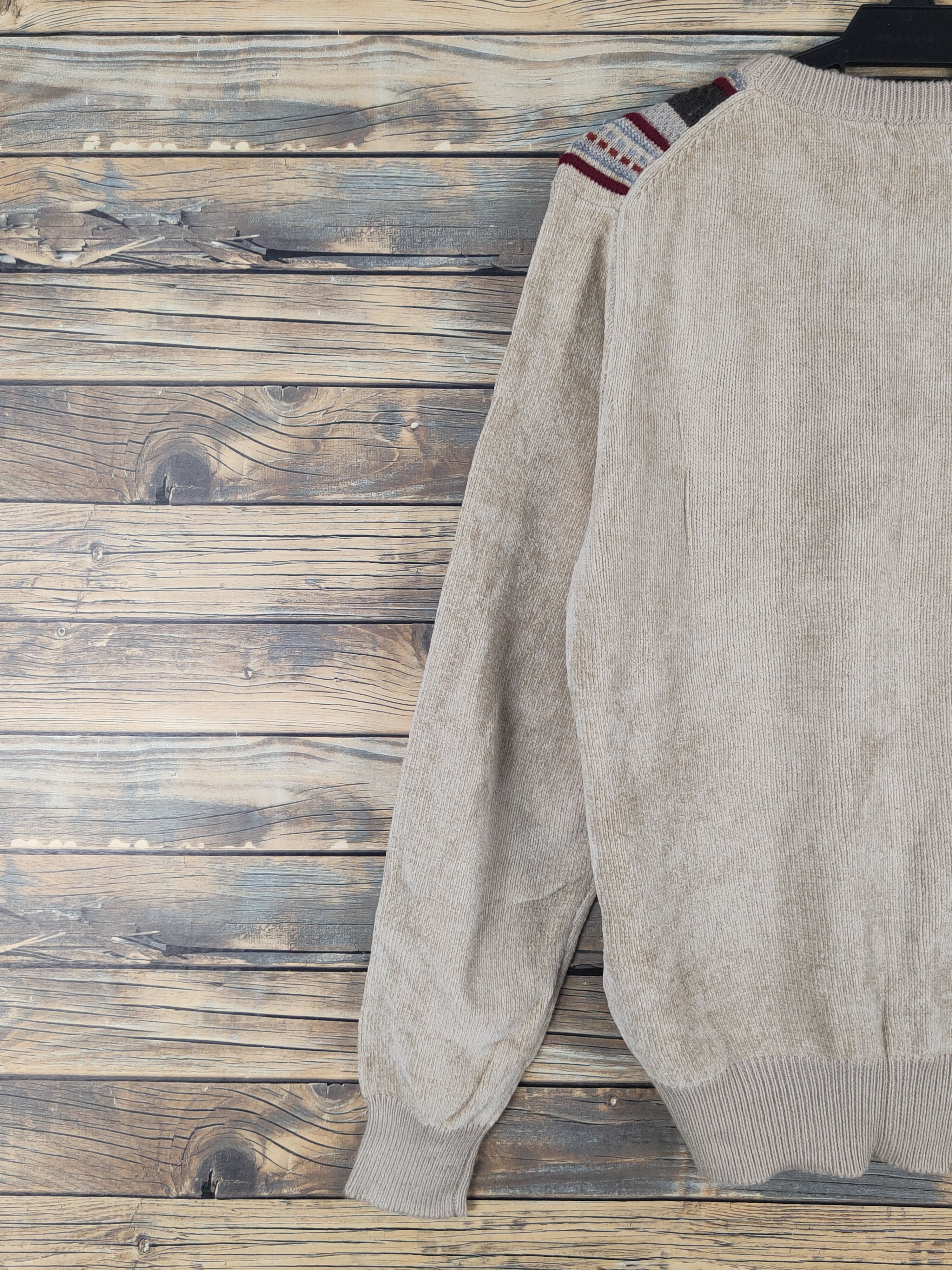 Homespun Knitwear Prestige style Brown Knitwear striped Sweatshirts #W1273 Size US M / EU 48-50 / 2 - 8 Thumbnail