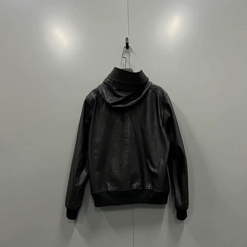 Givenchy Givenchy Size56 Destroyed Hooded Leather Jacket (56 Size / Size US M / EU 48-50 / 2 - 2 Thumbnail