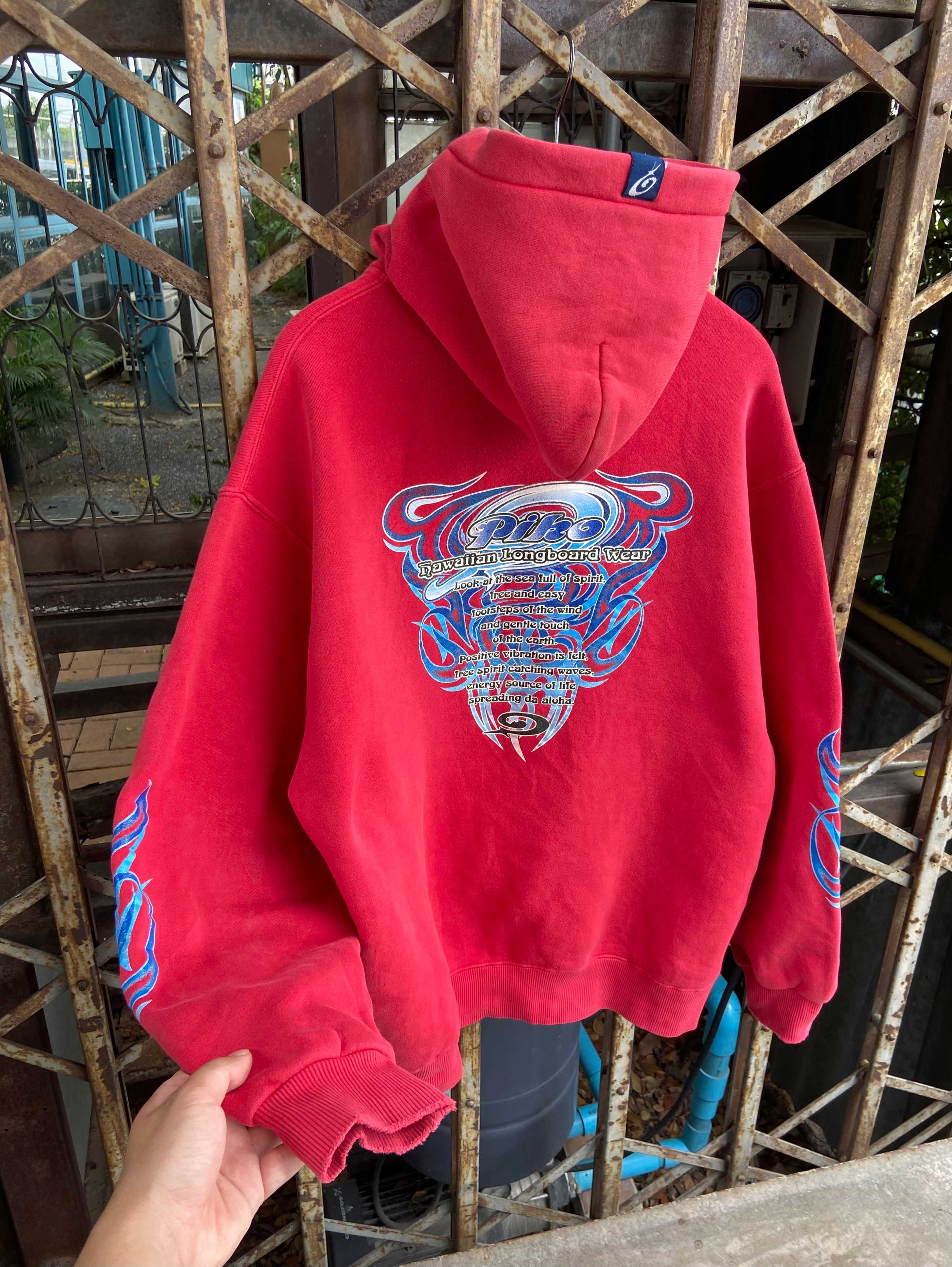 Japanese Brand (L) RARE Vintage Piko Hawaiian ZIP UP HOODIE Size US L / EU 52-54 / 3 - 12 Thumbnail