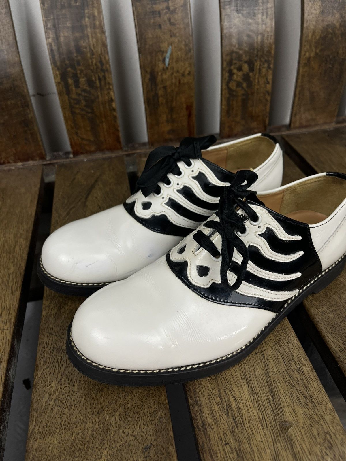 Undercover Undercover AW13 “ANATOMICOUTURE” Skeleton Lace-Up Shoes Size US 6 / EU 39 - 2 Thumbnail