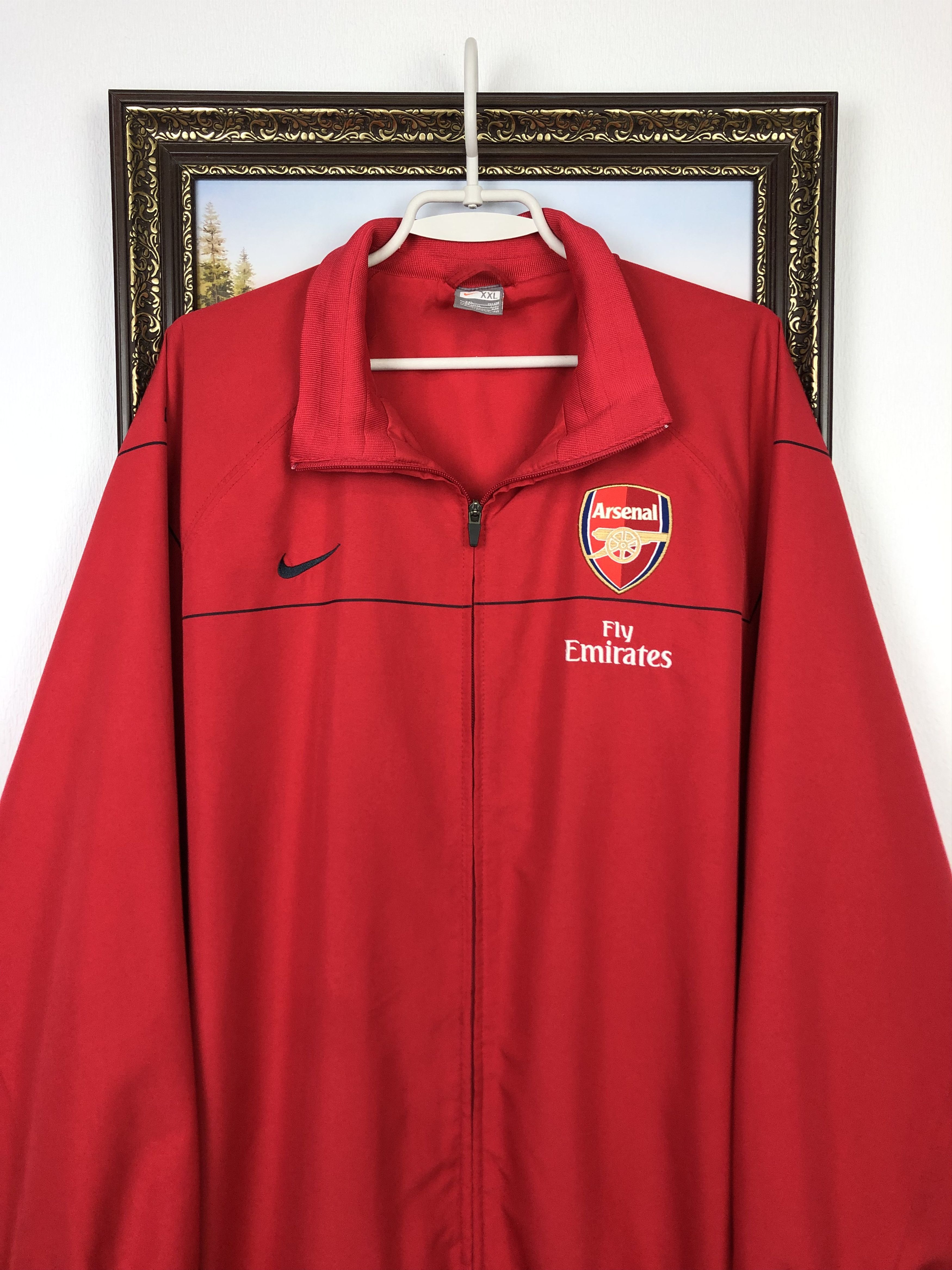 Nike Vintage Nike Arsenal Football Jacket Soccer Track Gunners Size US XXL / EU 58 / 5 - 2 Thumbnail