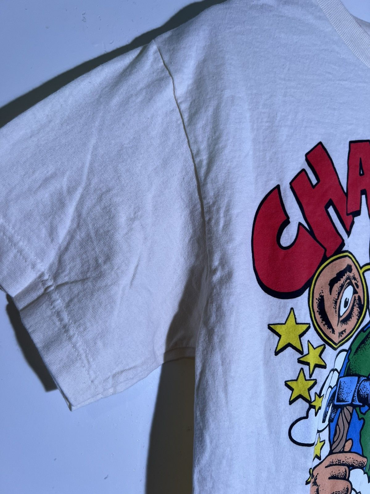 Vintage Channel 5 A World In Repair At Peace Retro Streetwear Shirt Size US M / EU 48-50 / 2 - 6 Thumbnail