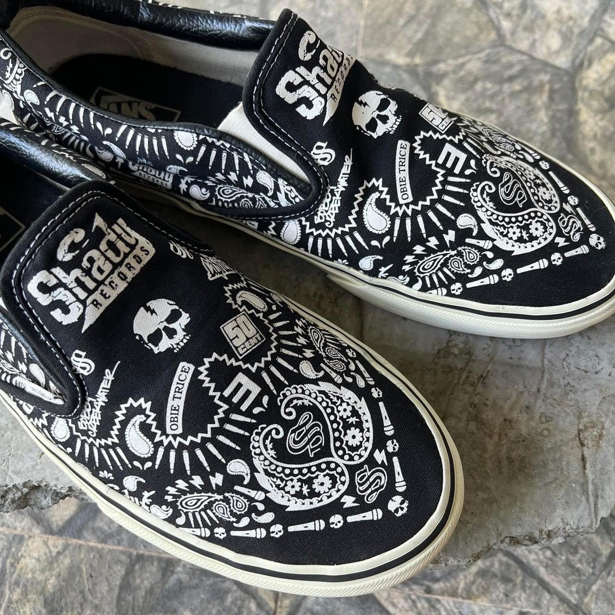 50 Cent × Eminem × Vans Vans Slip On Eminam Sample 50 cent obie trice Shady Records Size US 12 / EU 45 - 2 Thumbnail