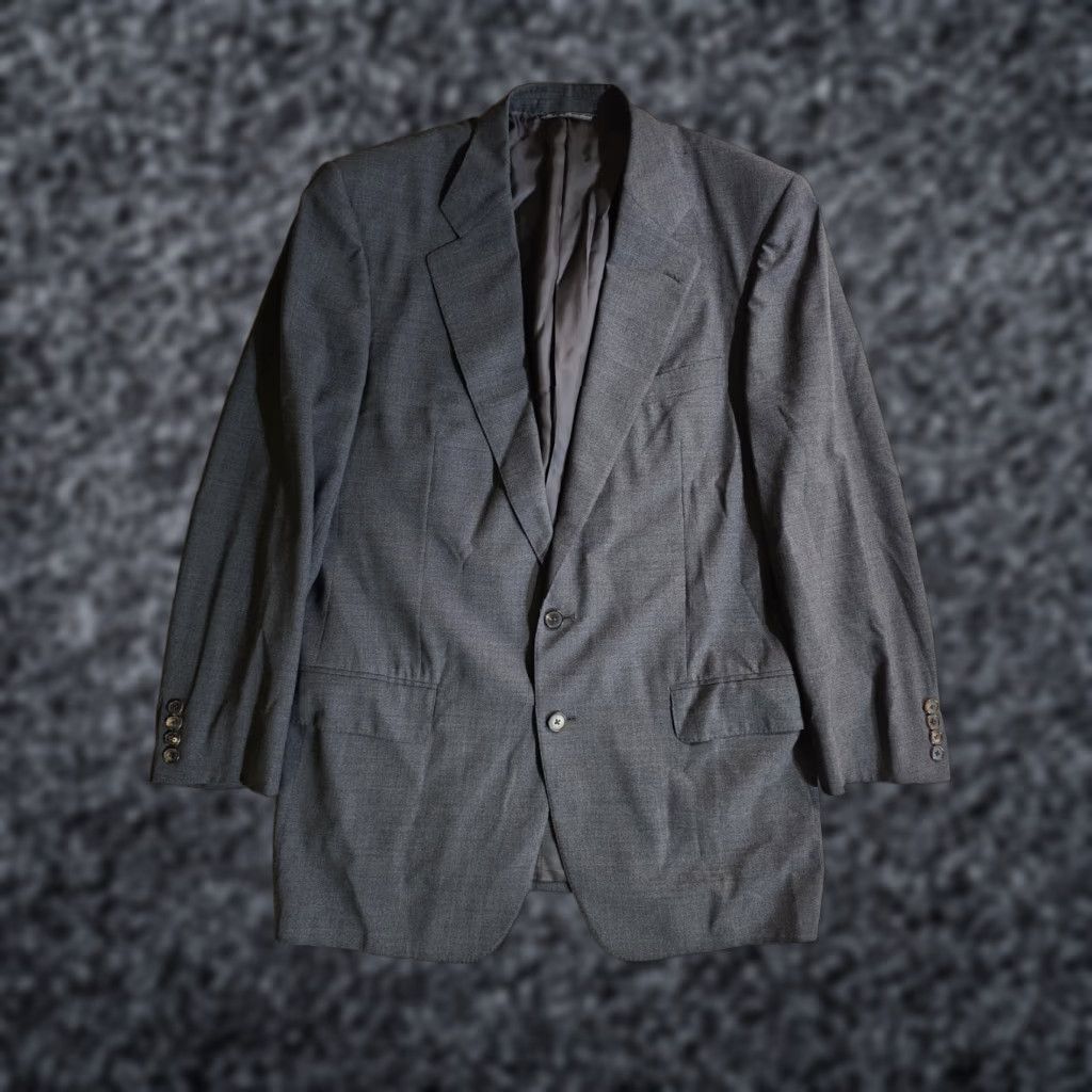 Ermenegildo Zegna ERMENEGILDO ZEGNA Signature 100% Wool Mens Blazer Sport Coat Jacket 42 Long Gray Size 42R - 1 Thumbnail